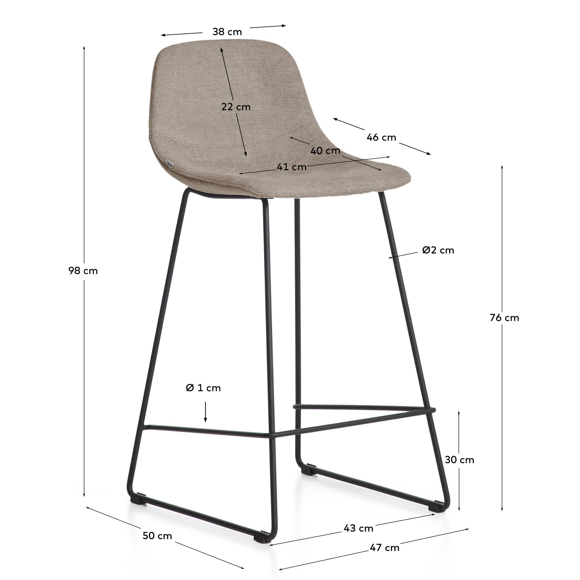 Kave Home ZAHARA bar stool