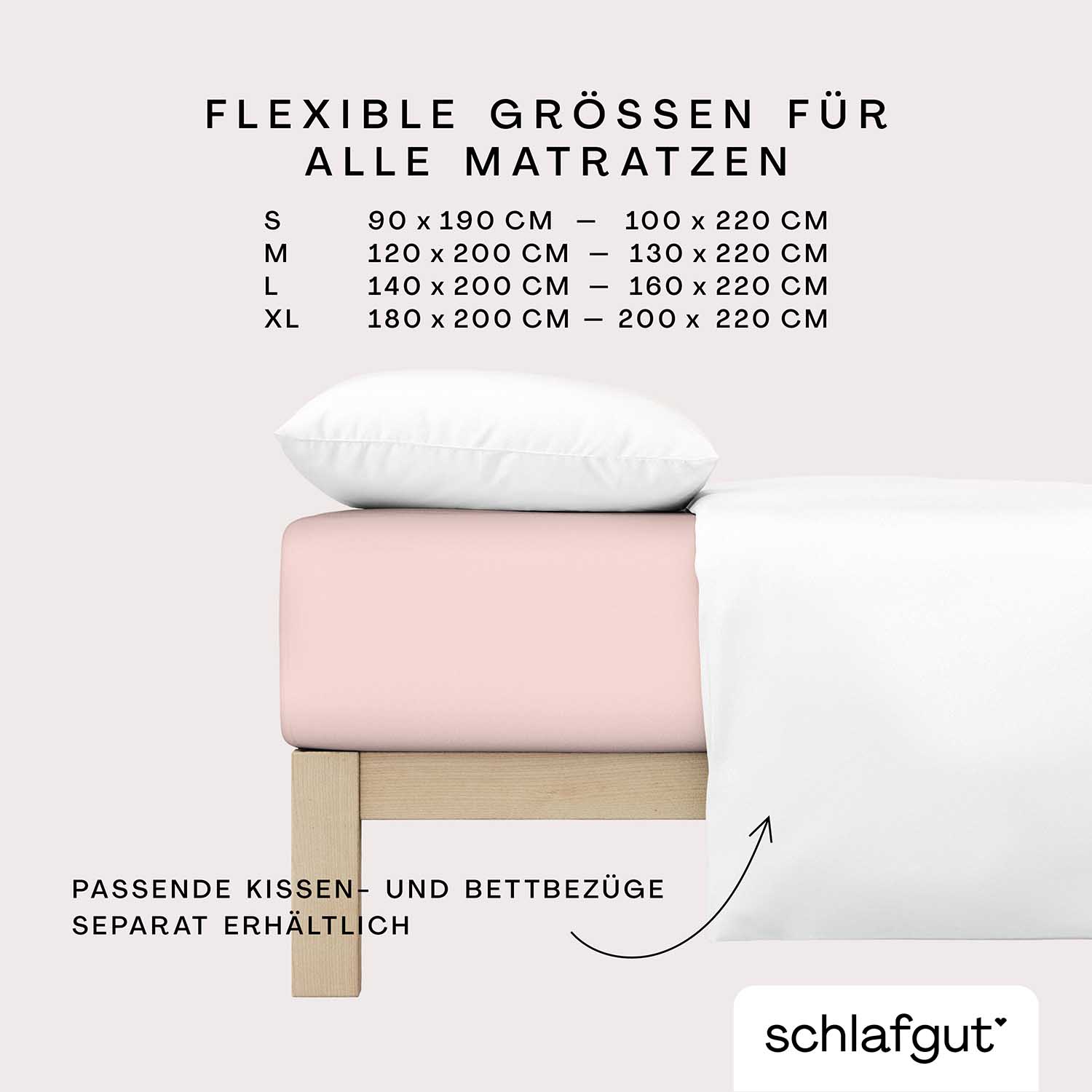 SCHLAFGUT Spannbettlaken PURE SCHLAFGUT Spannbettlaken PURE