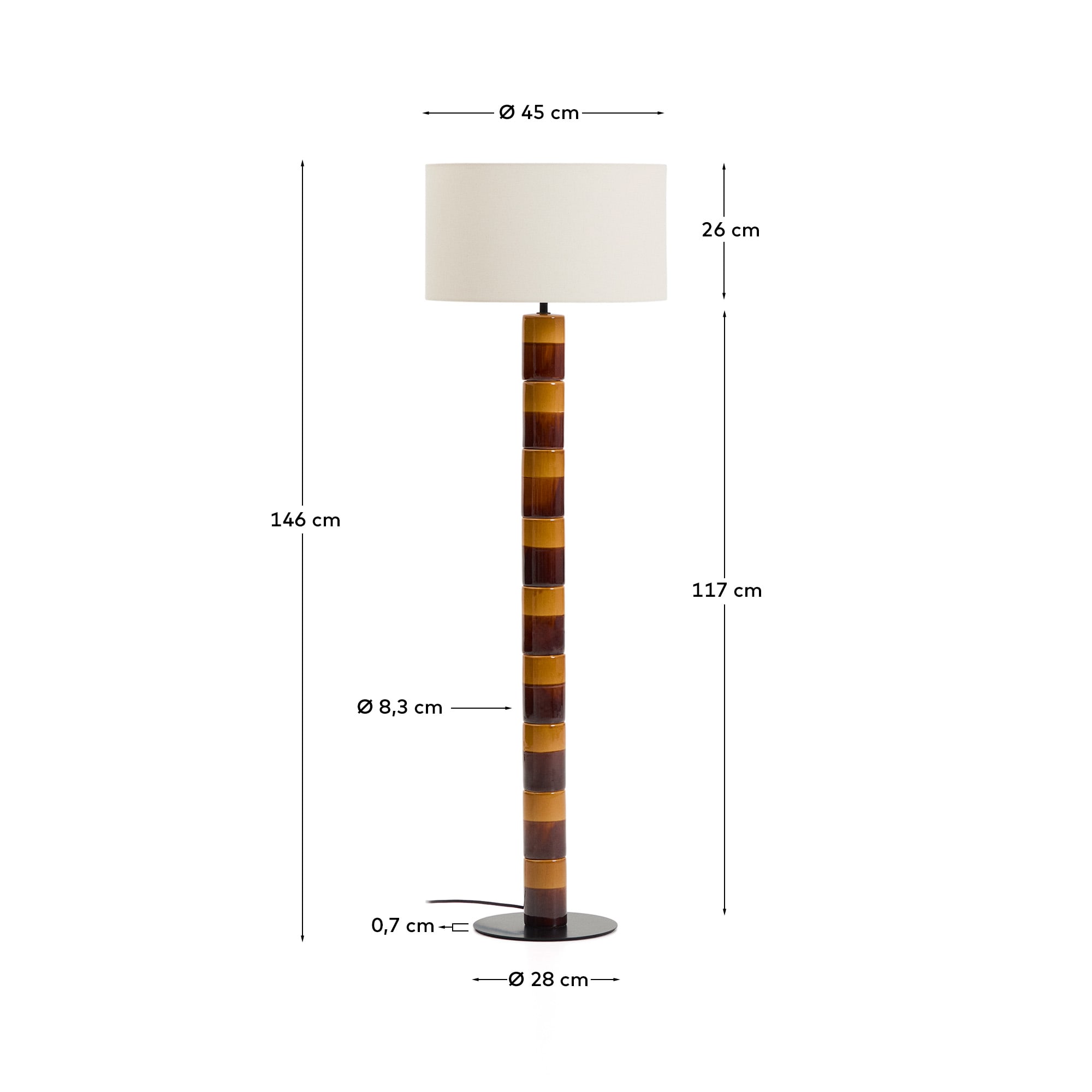 KAVE HOME Stehlampe MAVRAN KAVE HOME Stehlampe MAVRAN