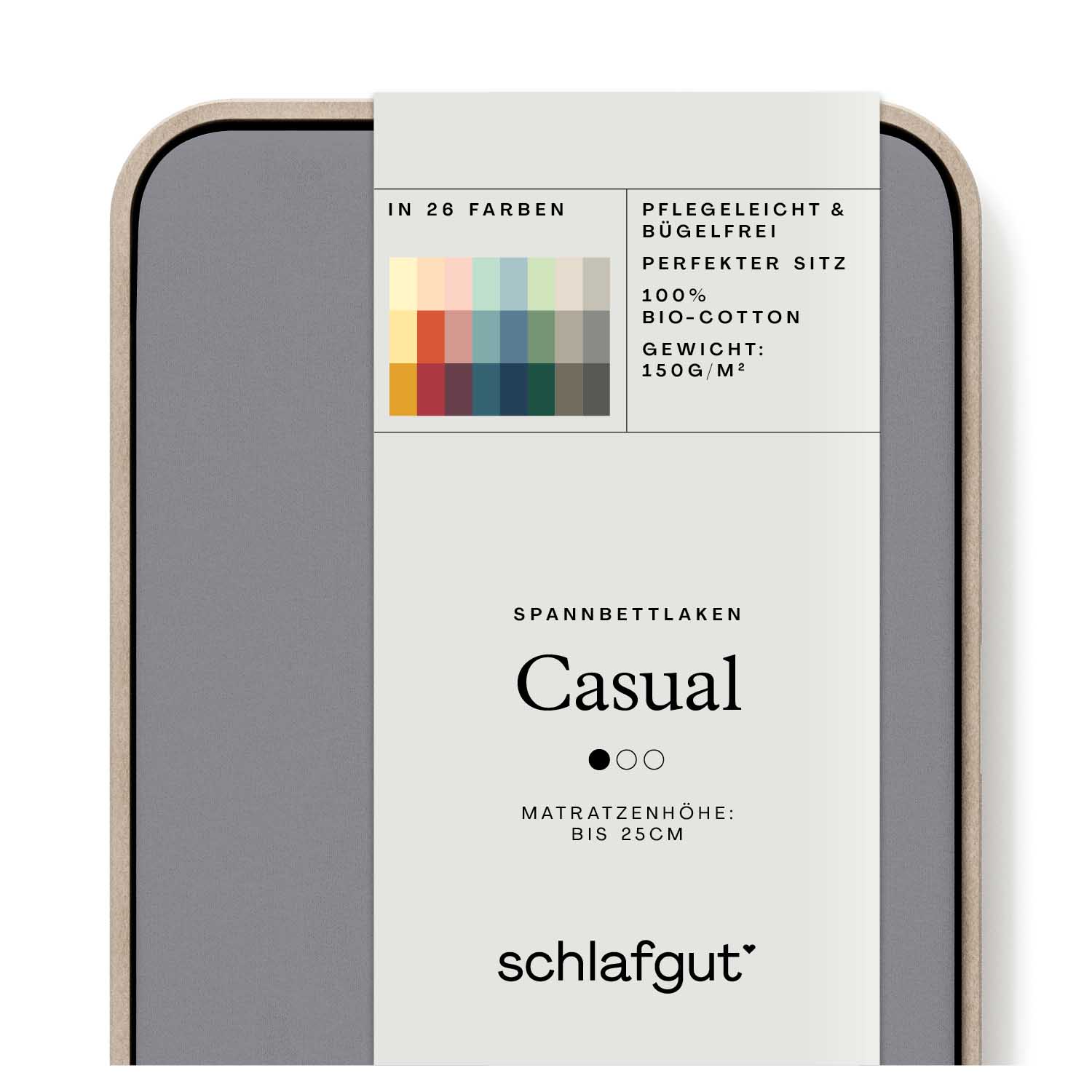 SCHLAFGUT Spannbettlaken CASUAL