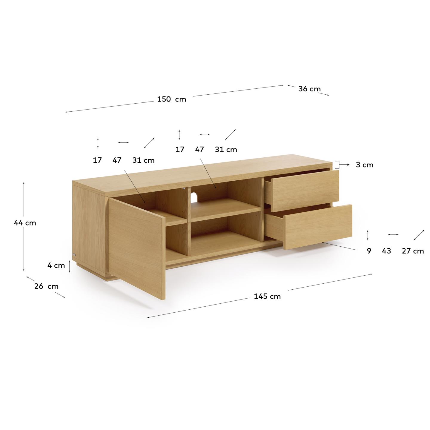Kave Home Meuble bas ABILEN