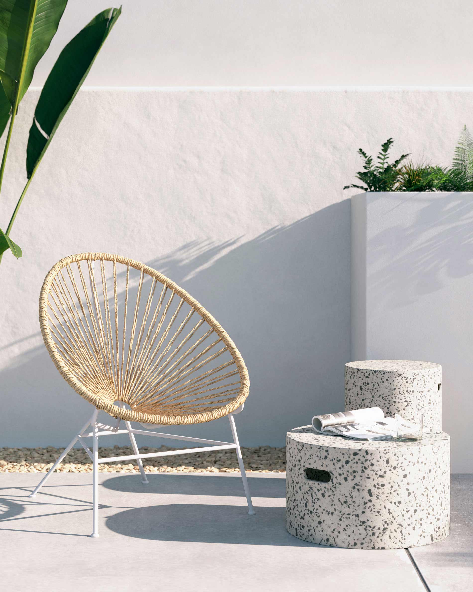 Kave Home JENELL ' Outdoor ' Footstool