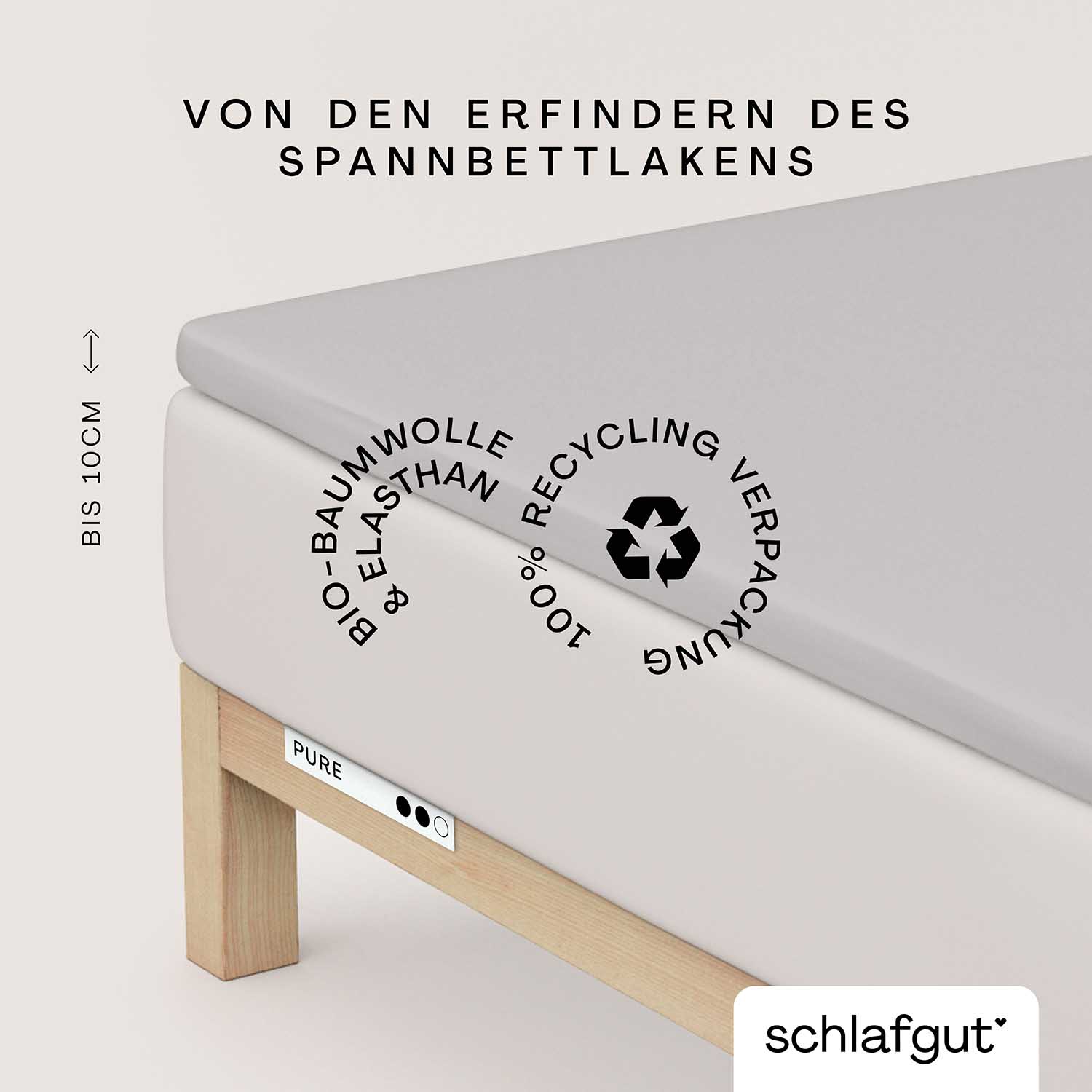 SCHLAFGUT Topper fitted sheet PURE