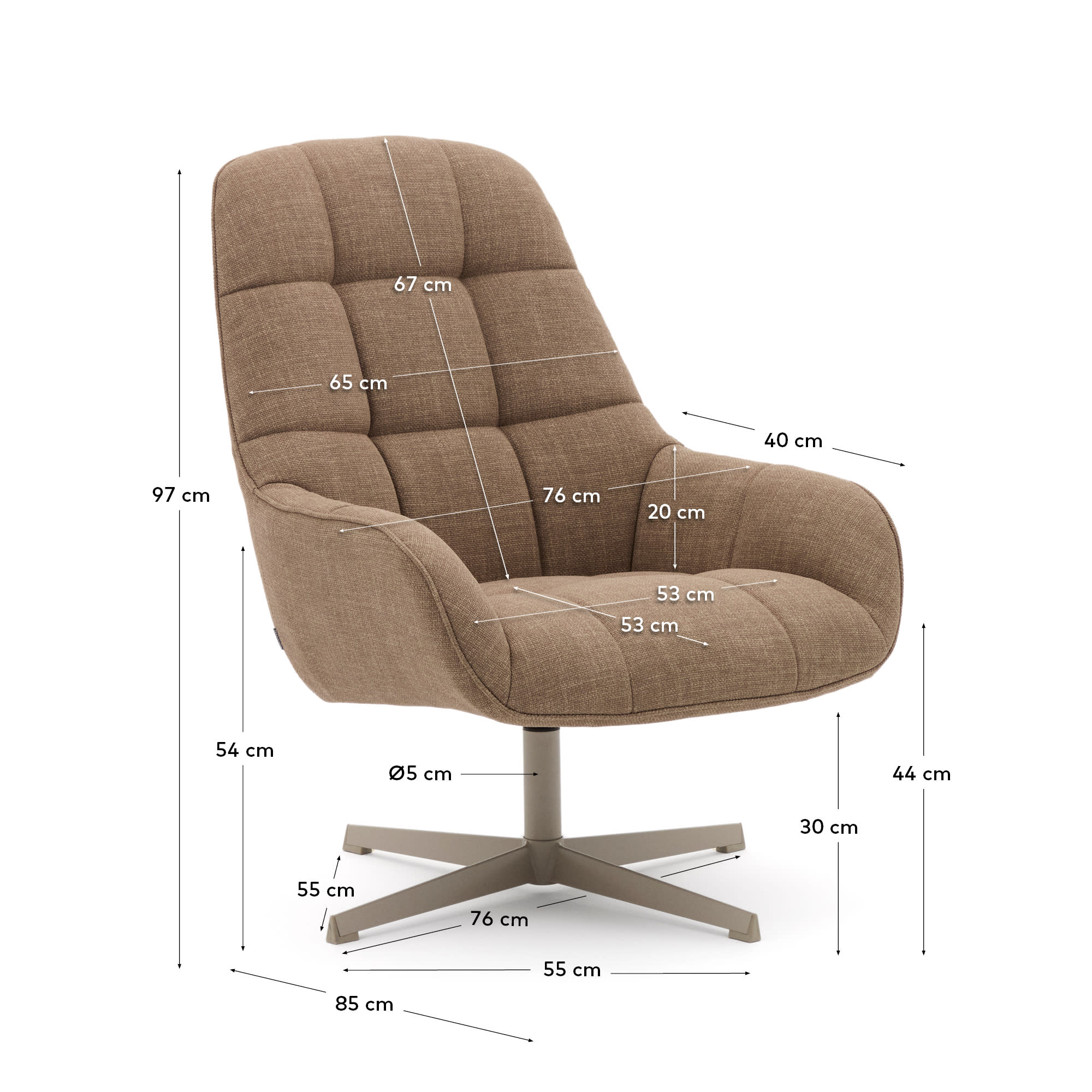 KAVE HOME Fauteuil JASPE