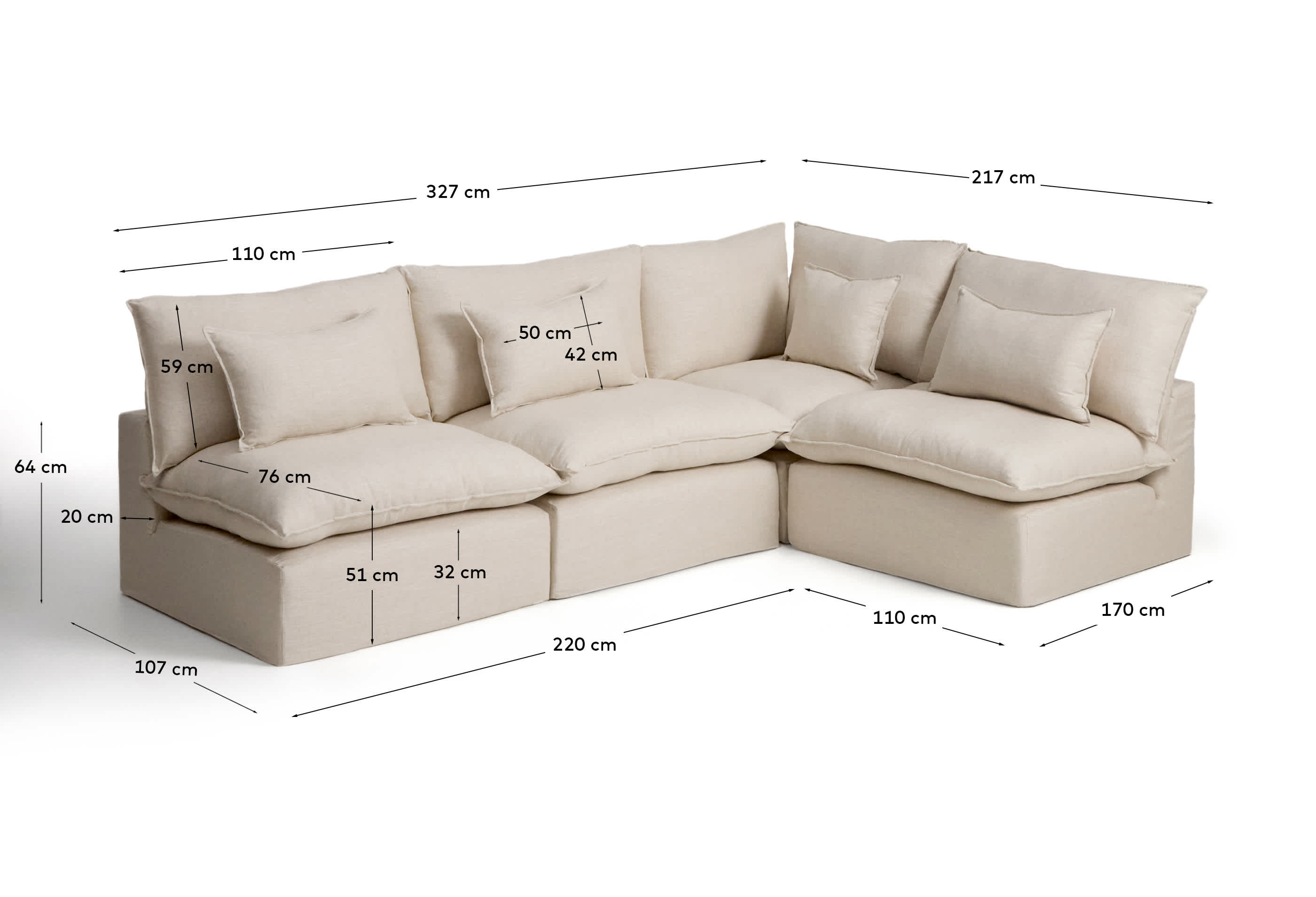 KAVE HOME Sofa ANARELA