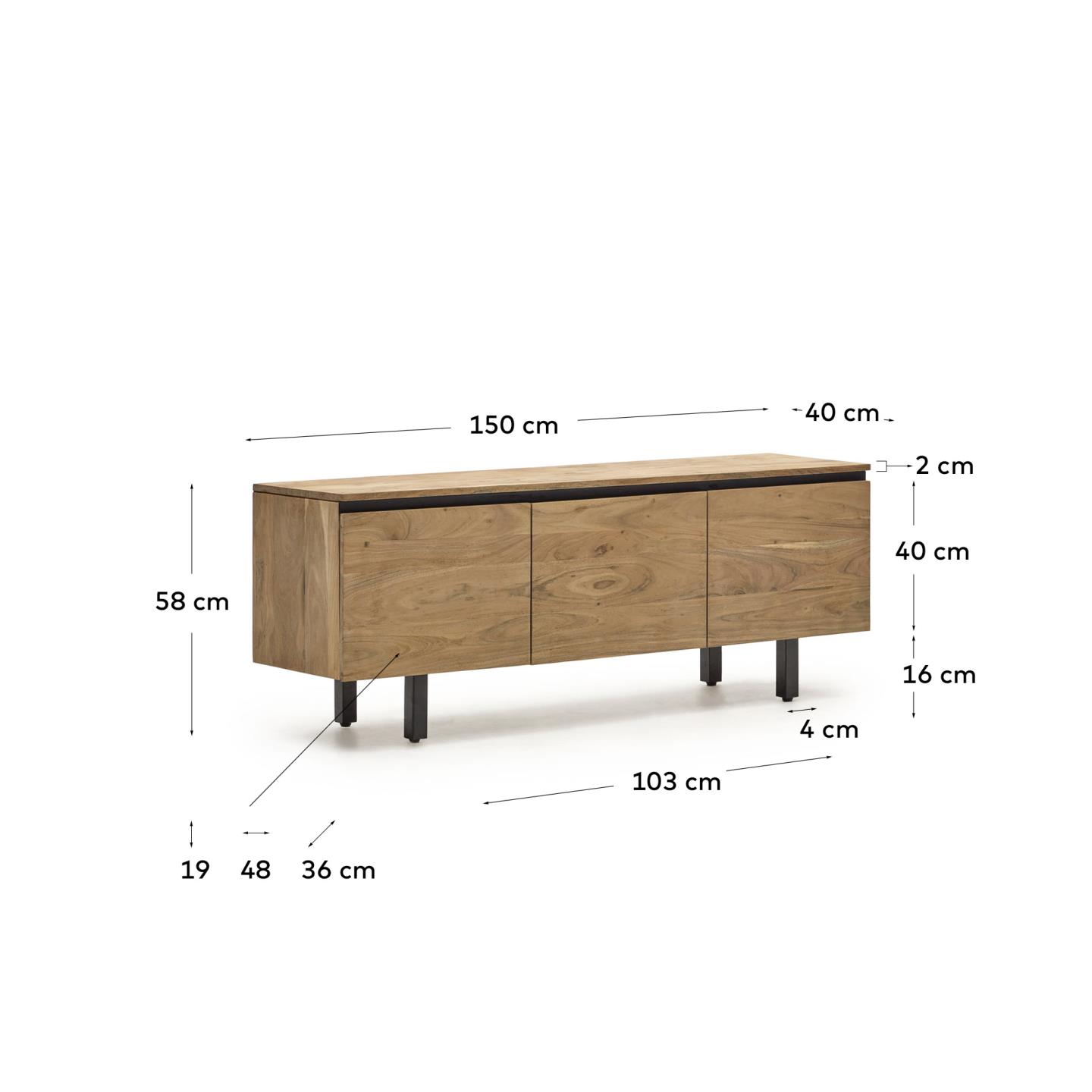 KAVE HOME Lowboard UXUE KAVE HOME TV-Möbel UXUE