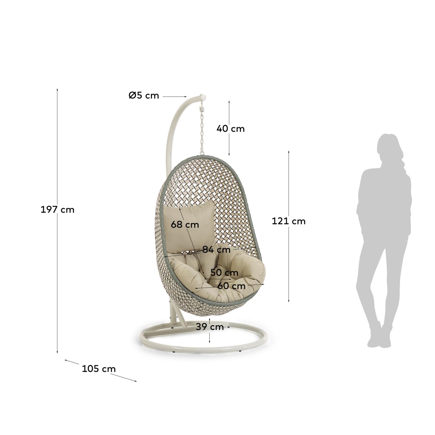Kave Home CIRA Hanging Chair