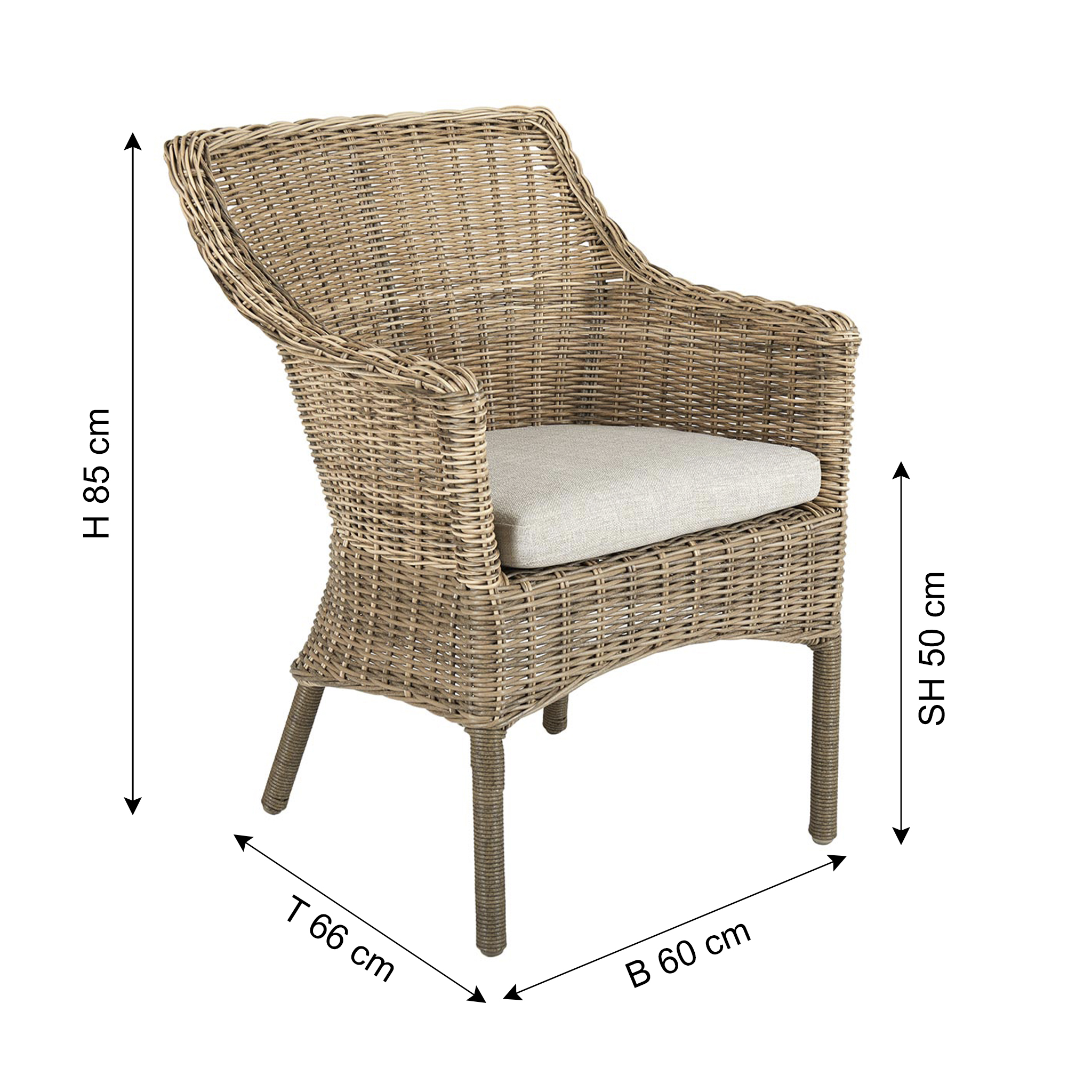 BRAFAB Chaise de jardin LENORA