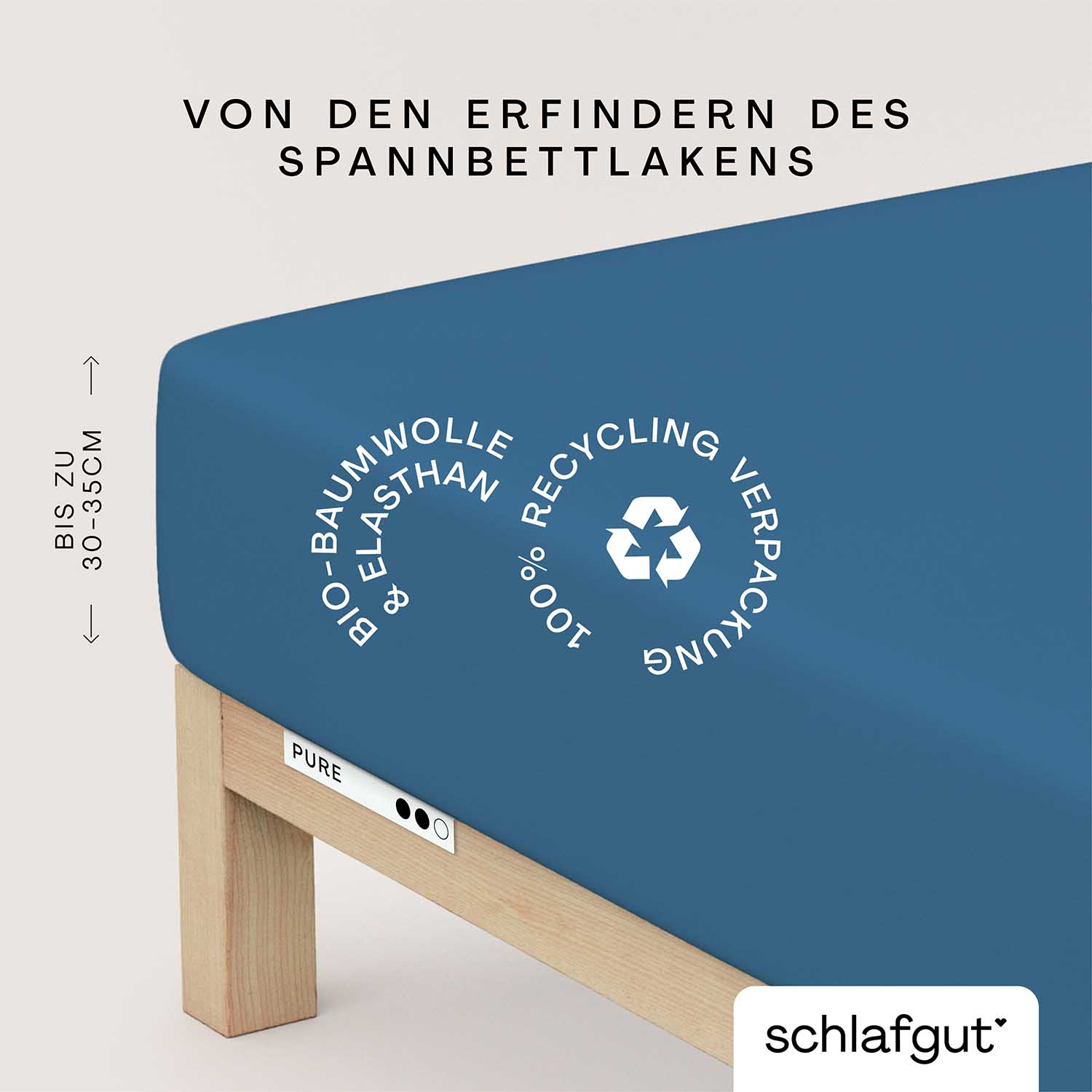 SCHLAFGUT Spannbettlaken PURE
