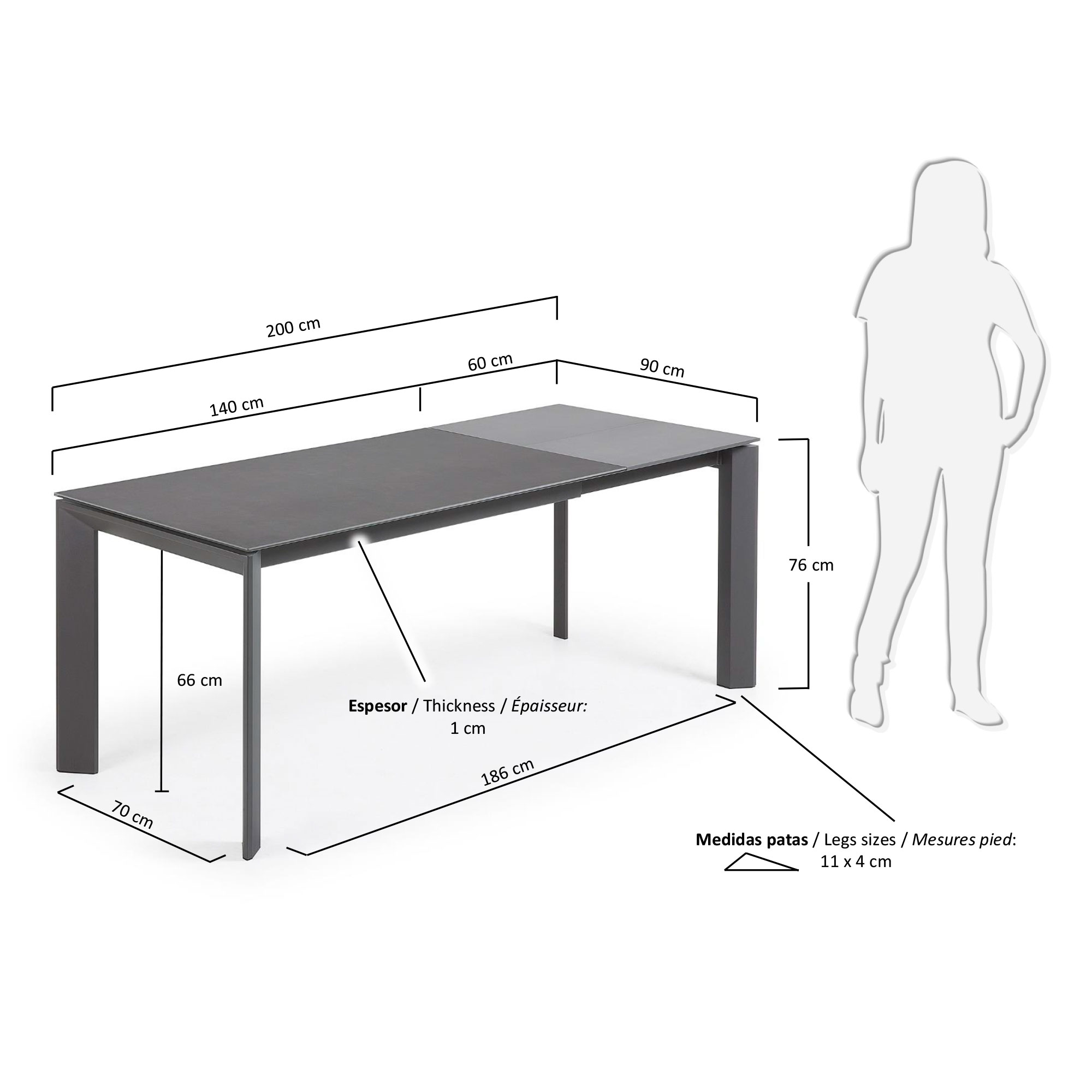 KAVE HOME Esstisch AXIS KAVE HOME Ausziehtisch AXIS