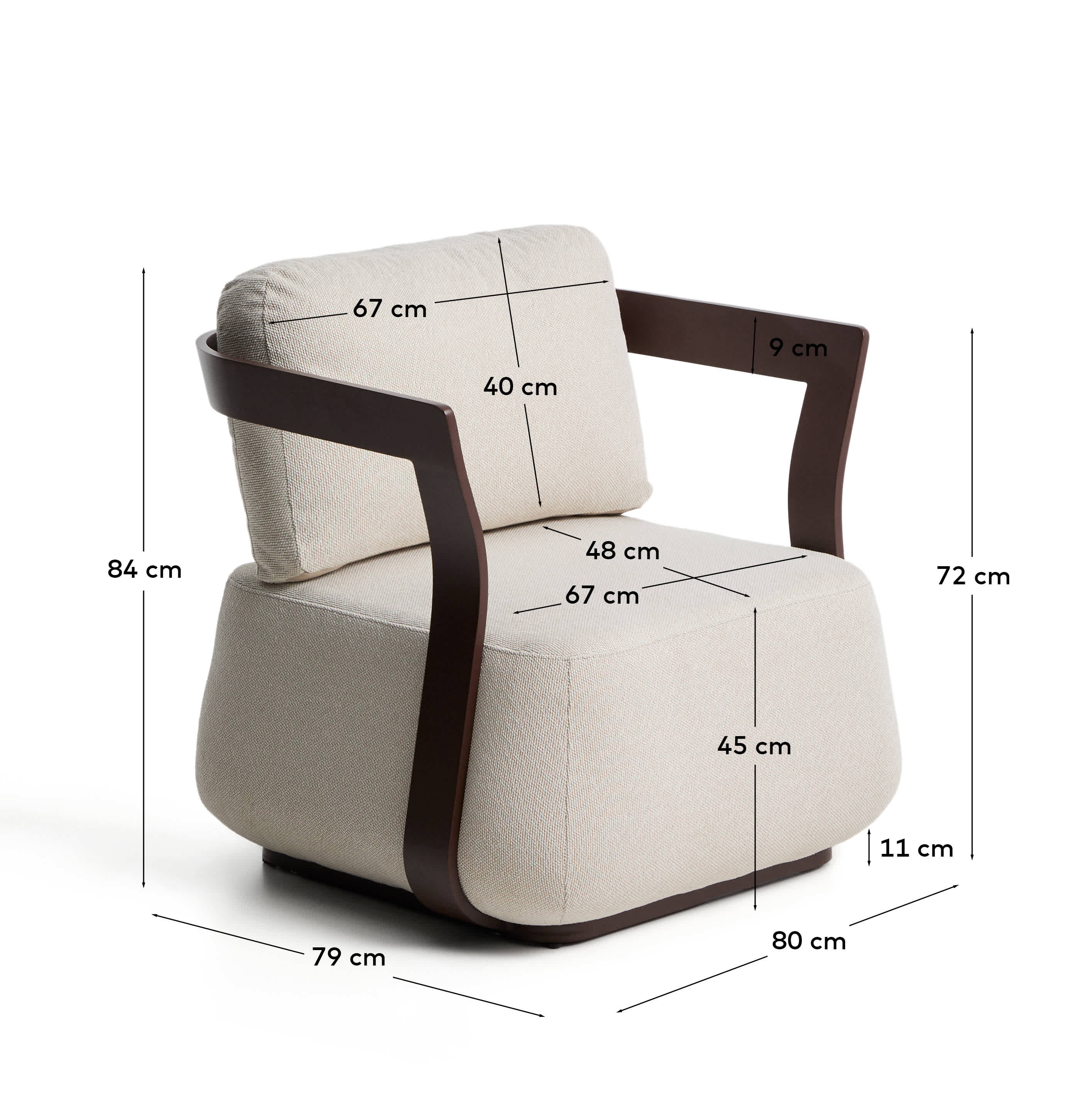 Kave Home Fauteuil de jardin TAMARIS