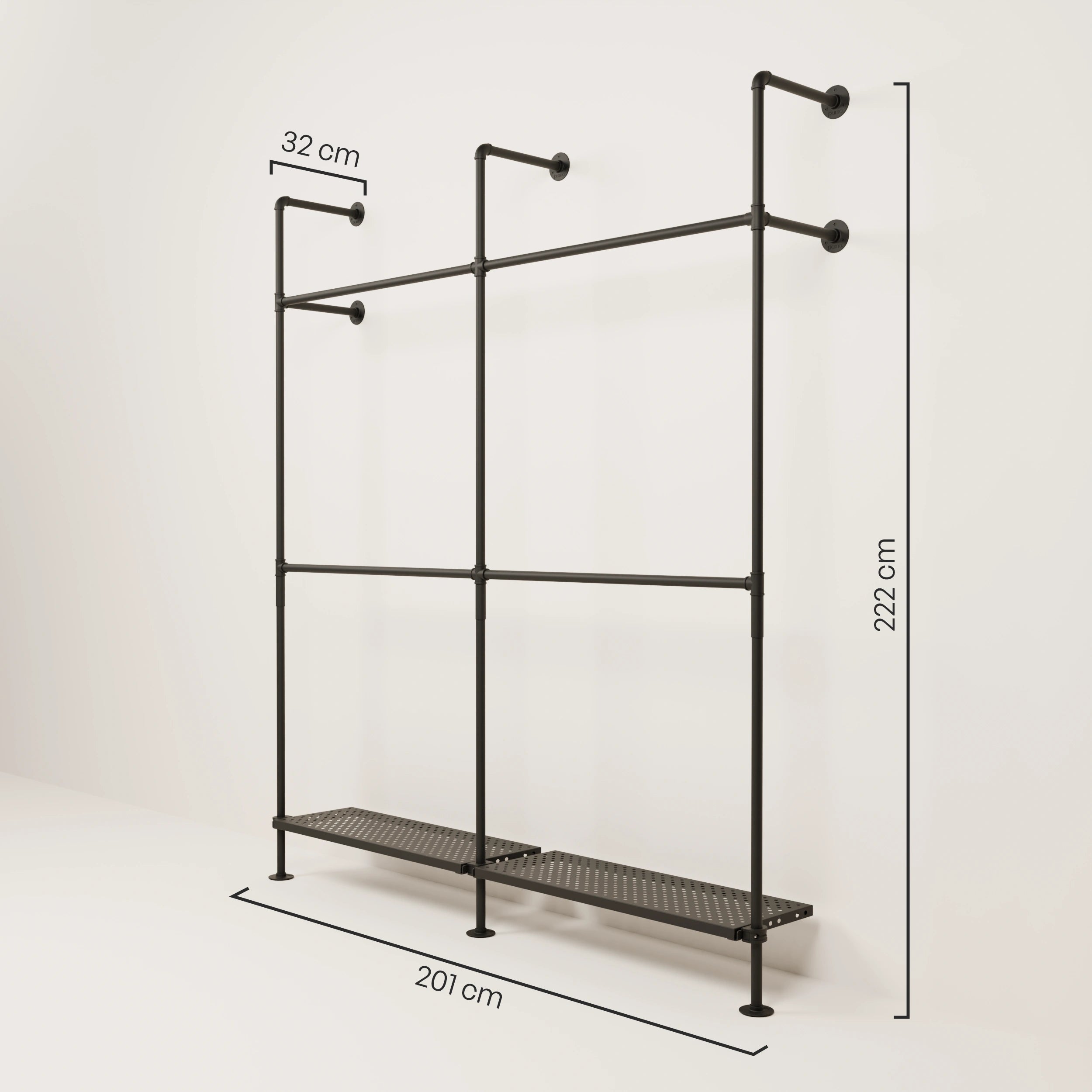 PAMO KIM DOUBLE 2 METAL clothes rail system