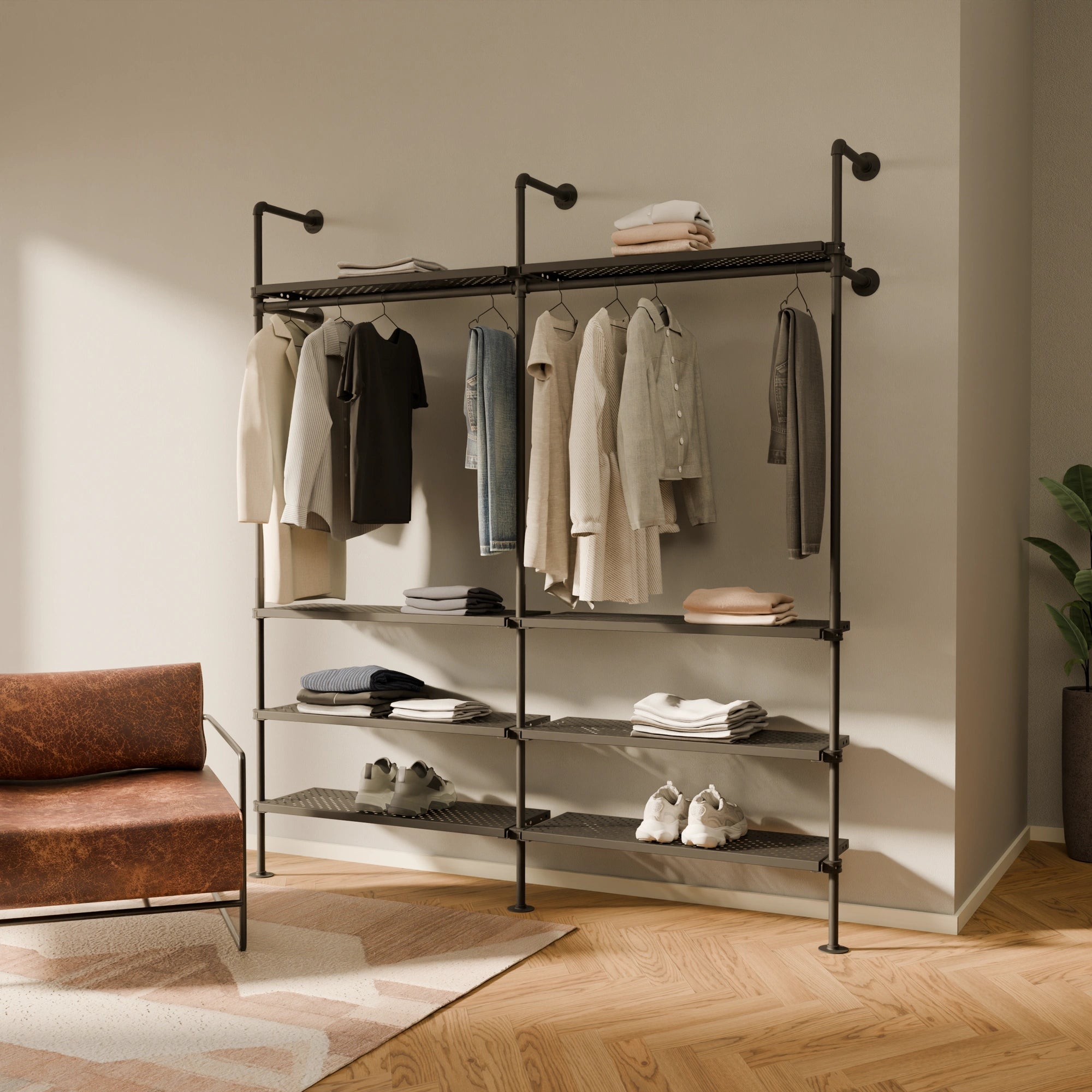 Système de tringle à vêtements PAMO KIM 2 METAL