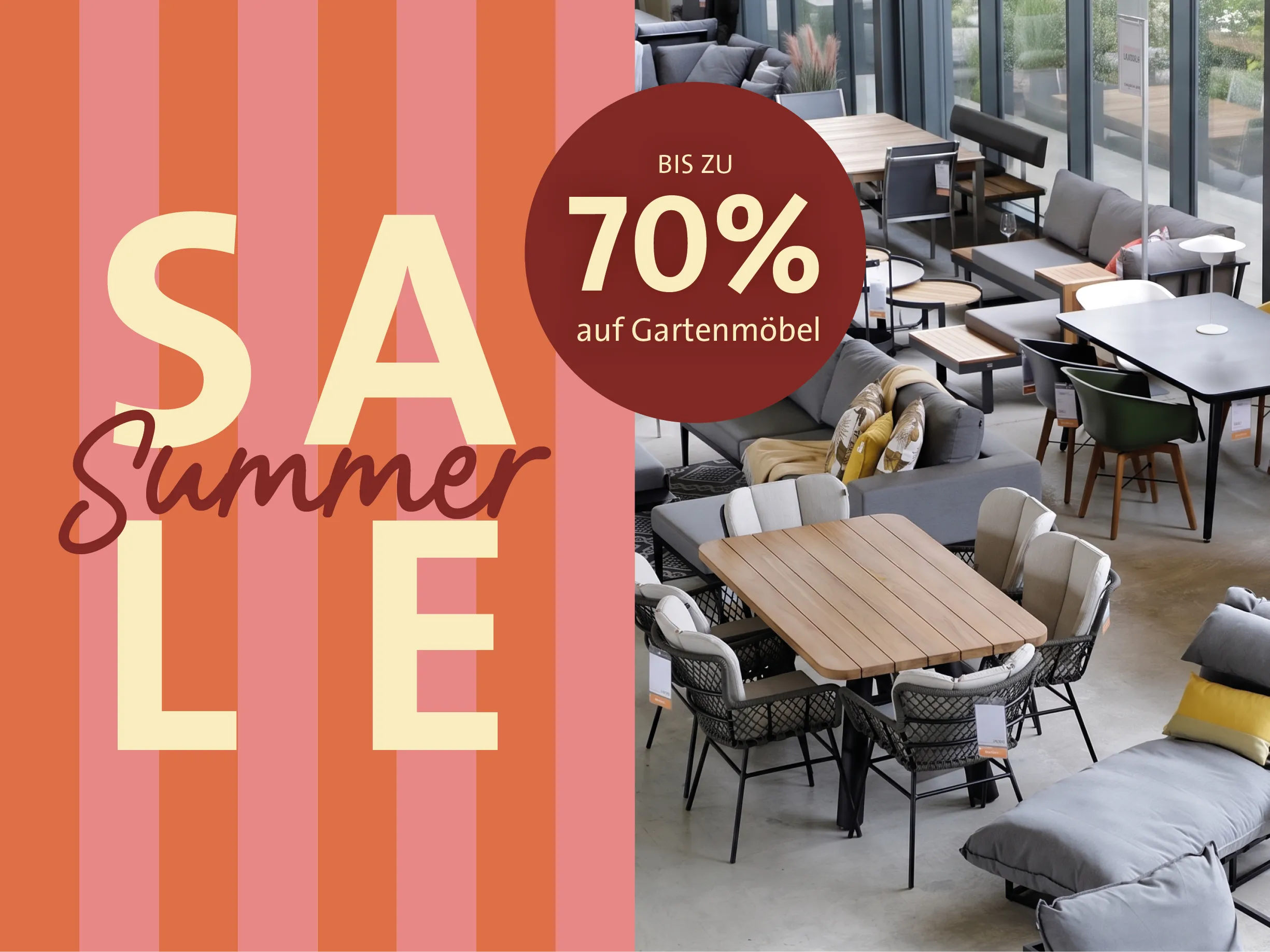 Summer Sale – bis zu 70 % auf Gartenmöbel!
