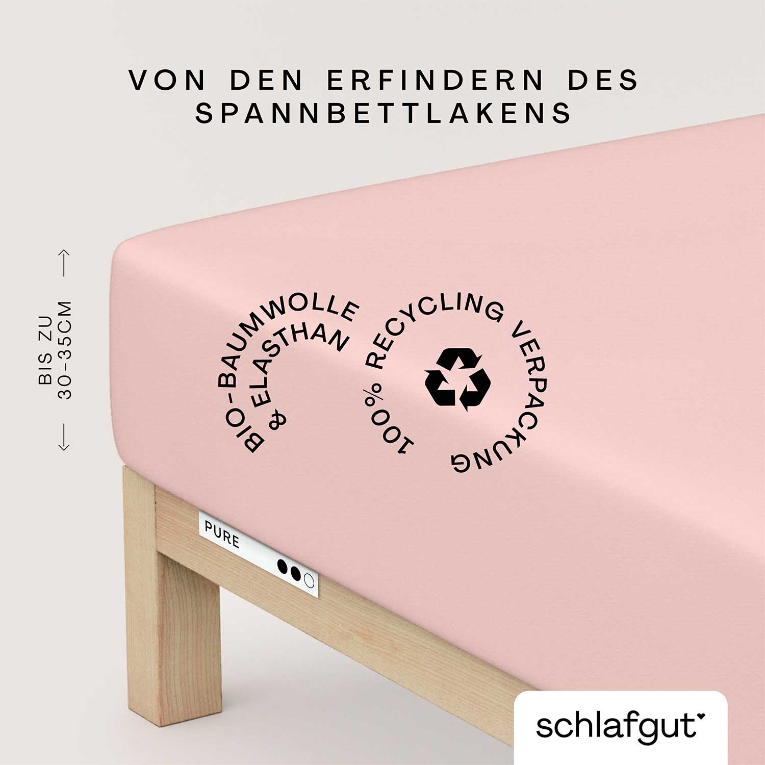 SCHLAFGUT Spannbettlaken PURE