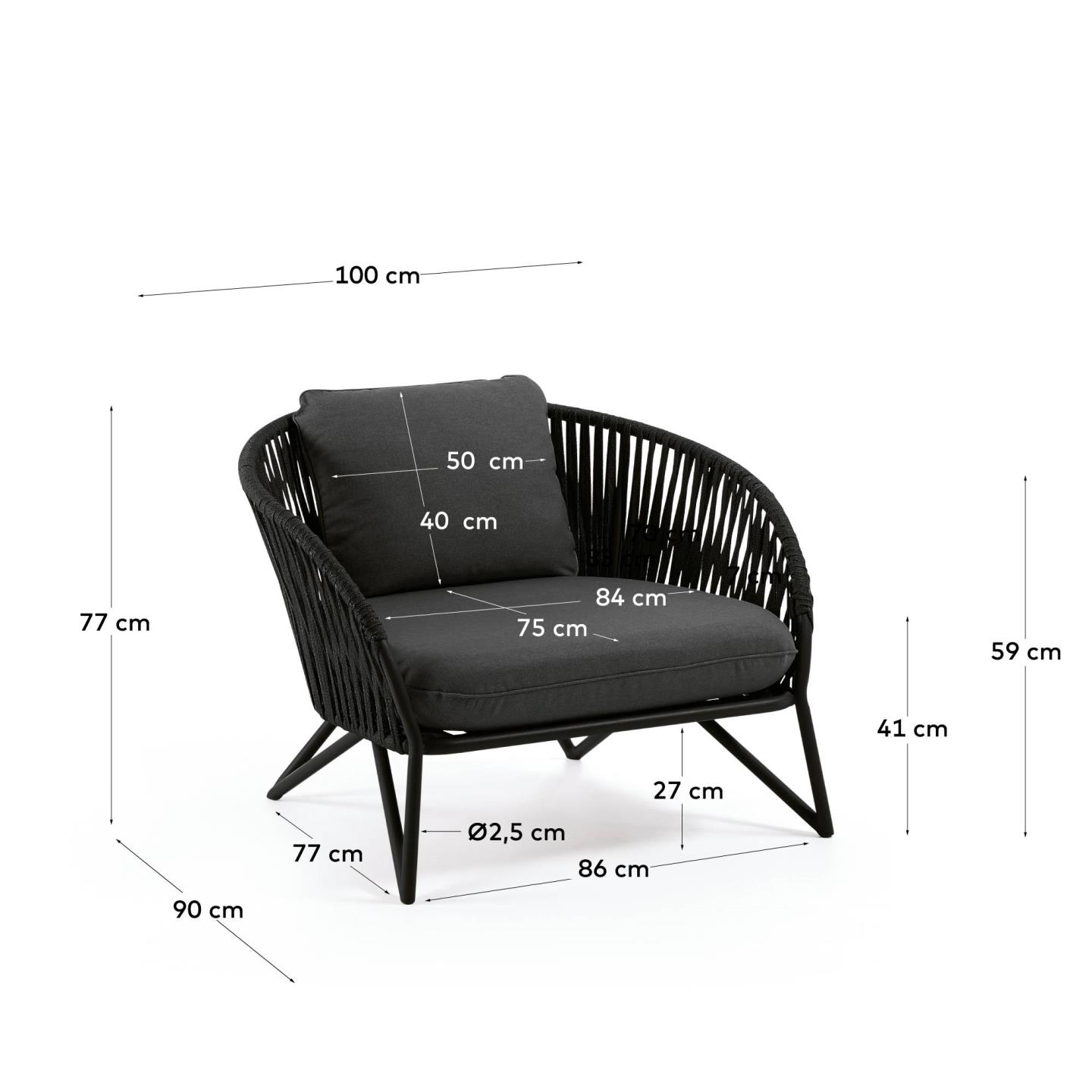 KAVE HOME Gartensessel BRANZIE KAVE HOME Gartensessel BRANZIE