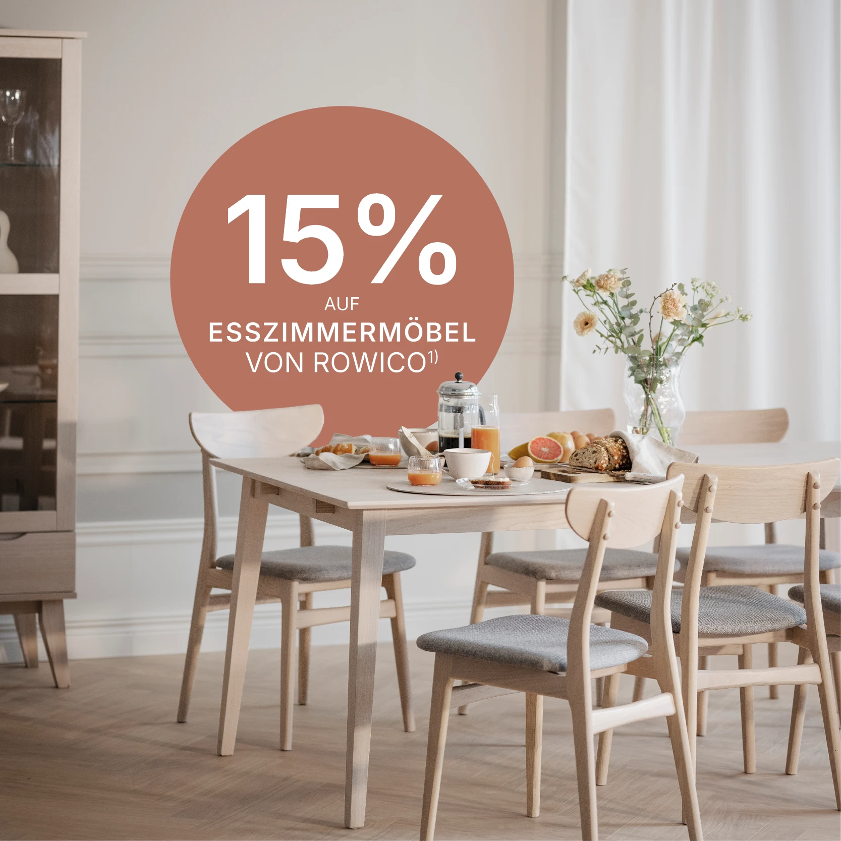 15 % auf Esszimmermöbel von Rowico