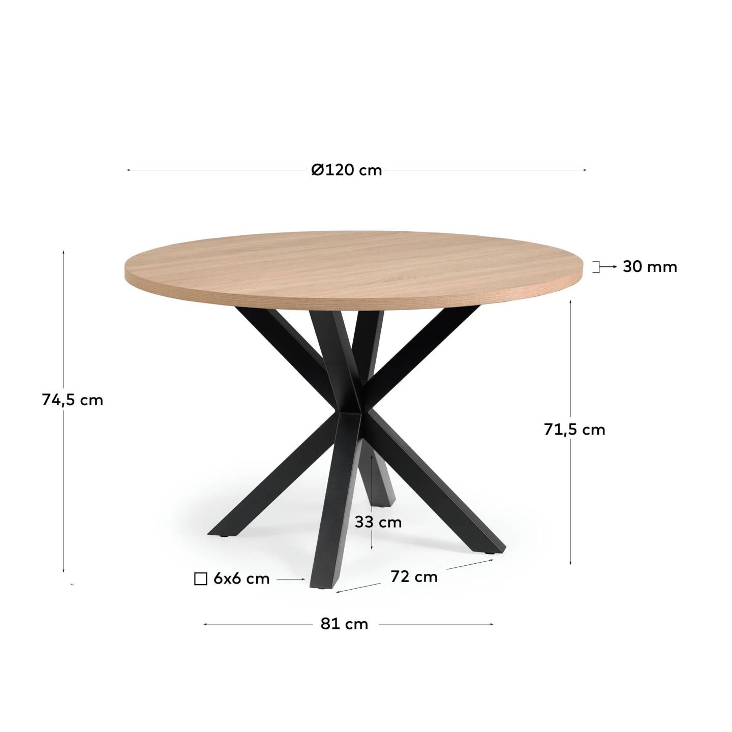 Kave Home Table de salle à manger ARGO