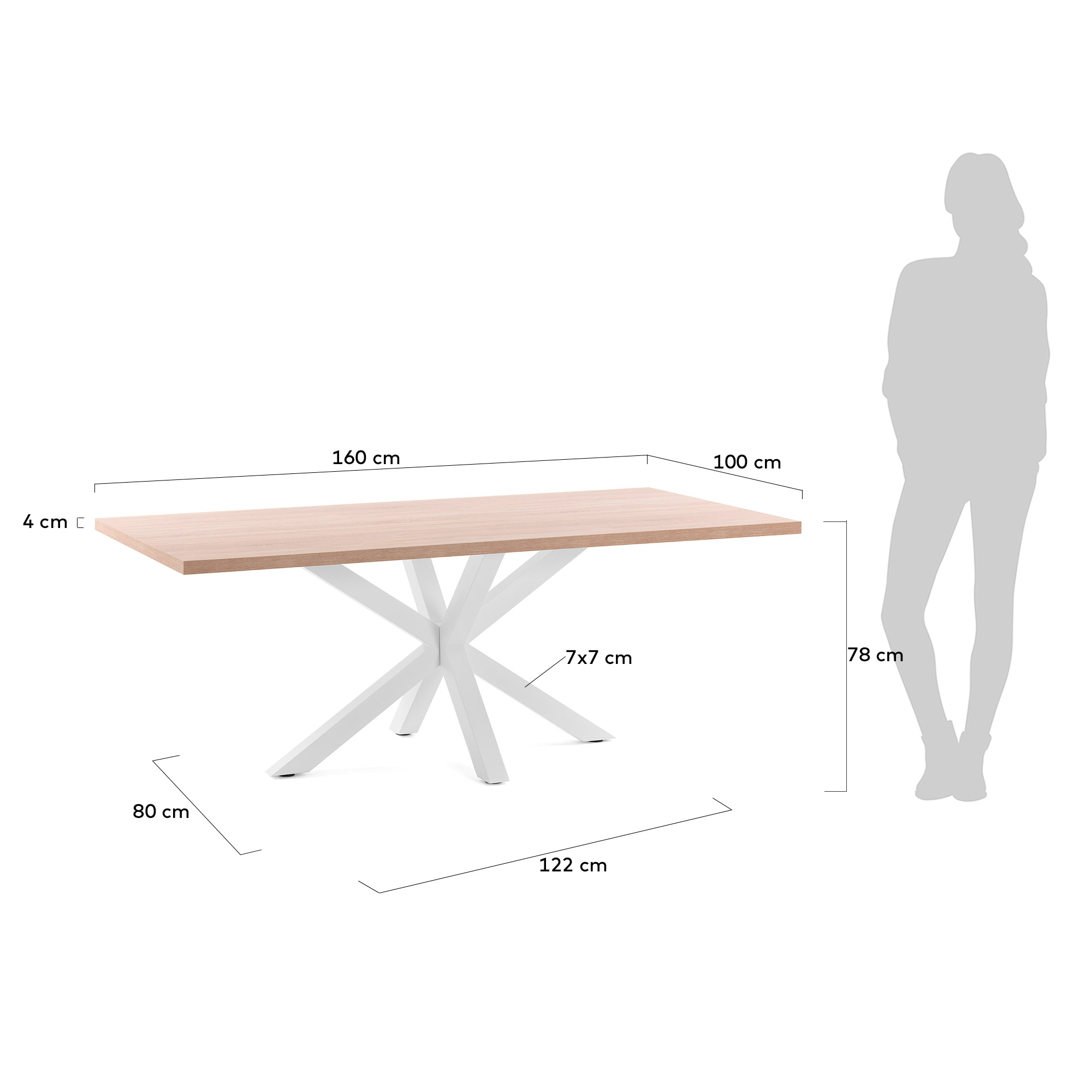 Kave Home Table de salle à manger ARGO