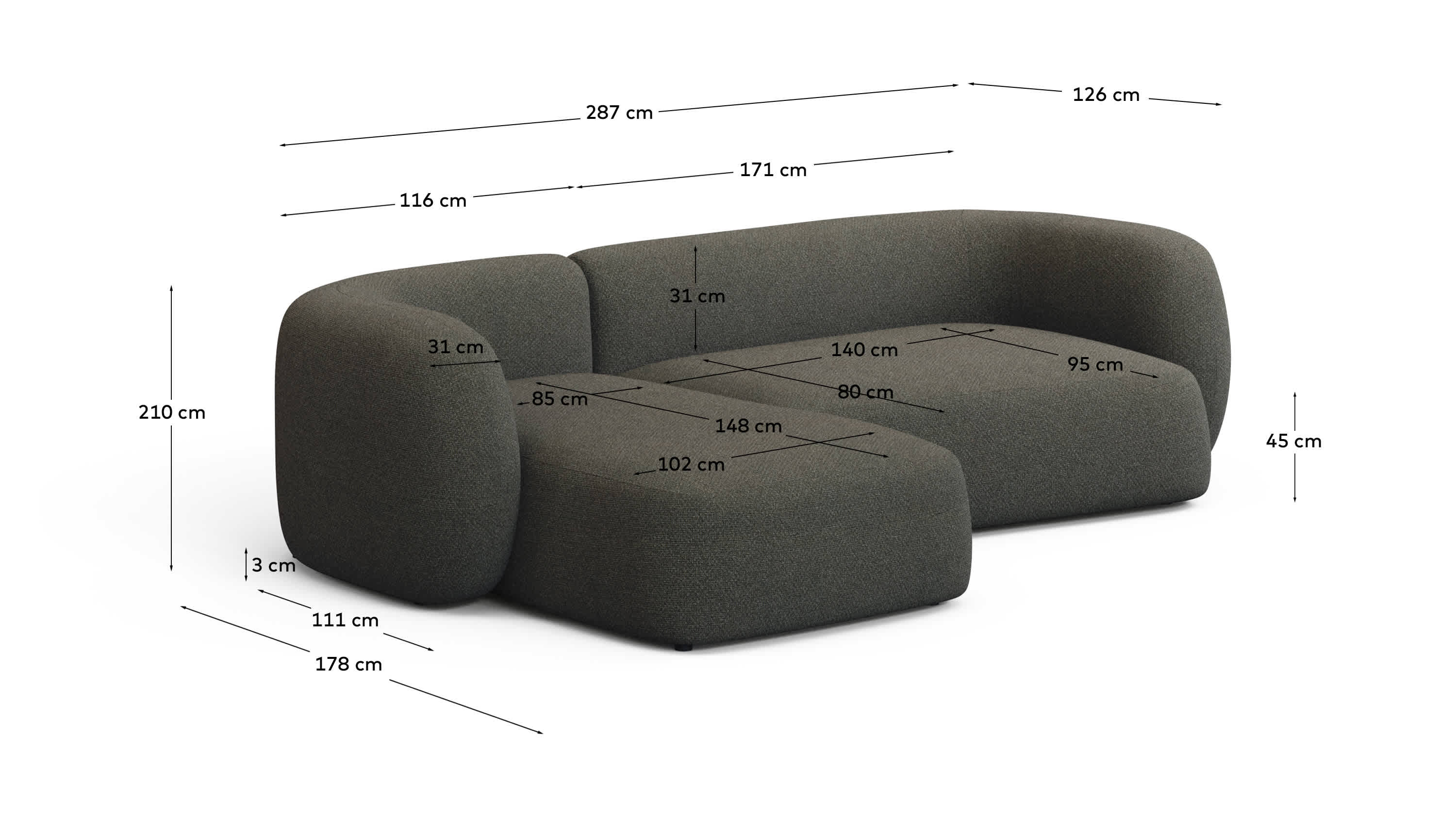 KAVE HOME MARTINA sofa