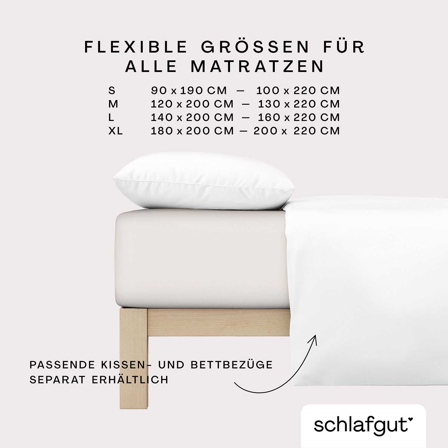 SCHLAFGUT fitted sheet PURE