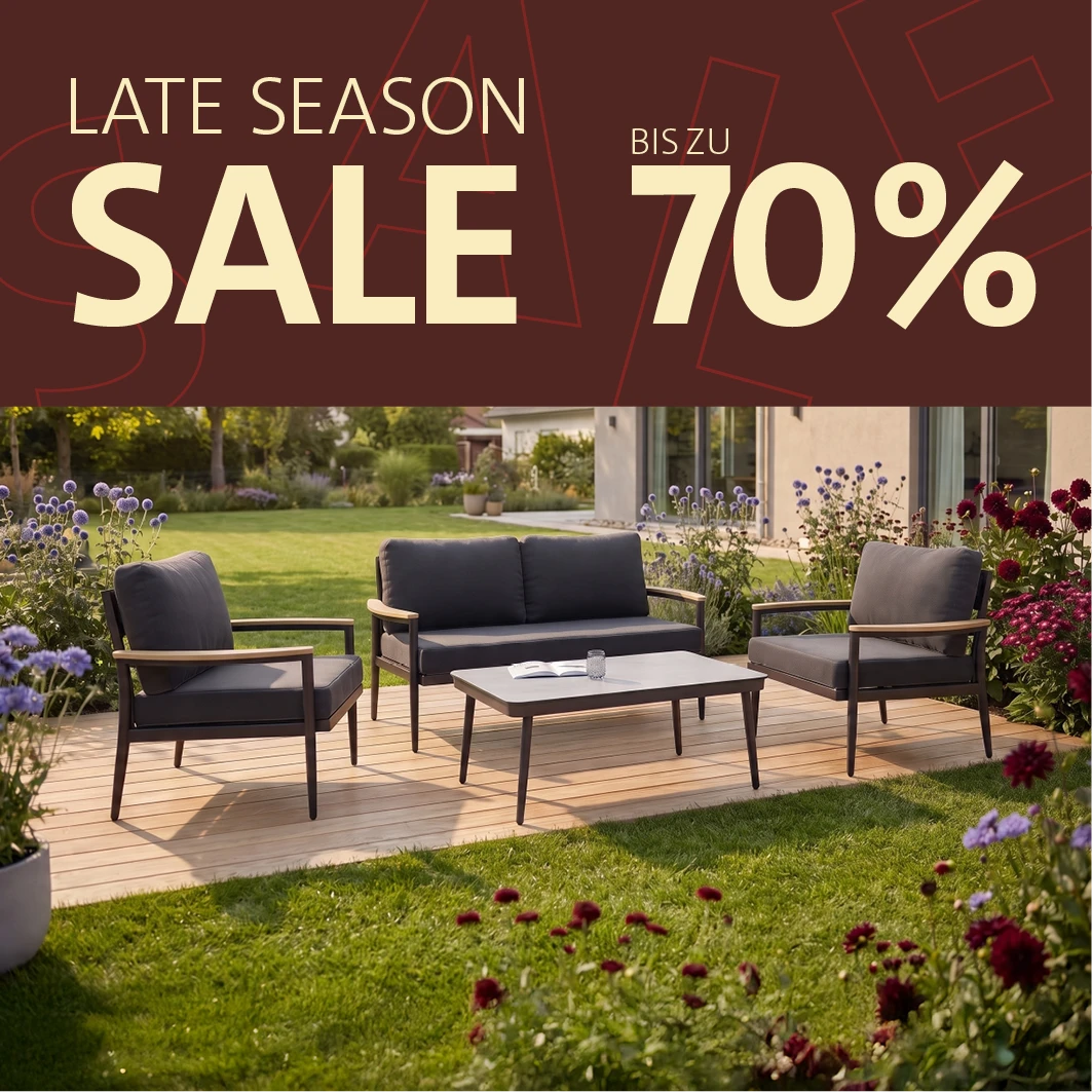 Letzte Chance – Bis zu 70 % auf Gartenmöbel!