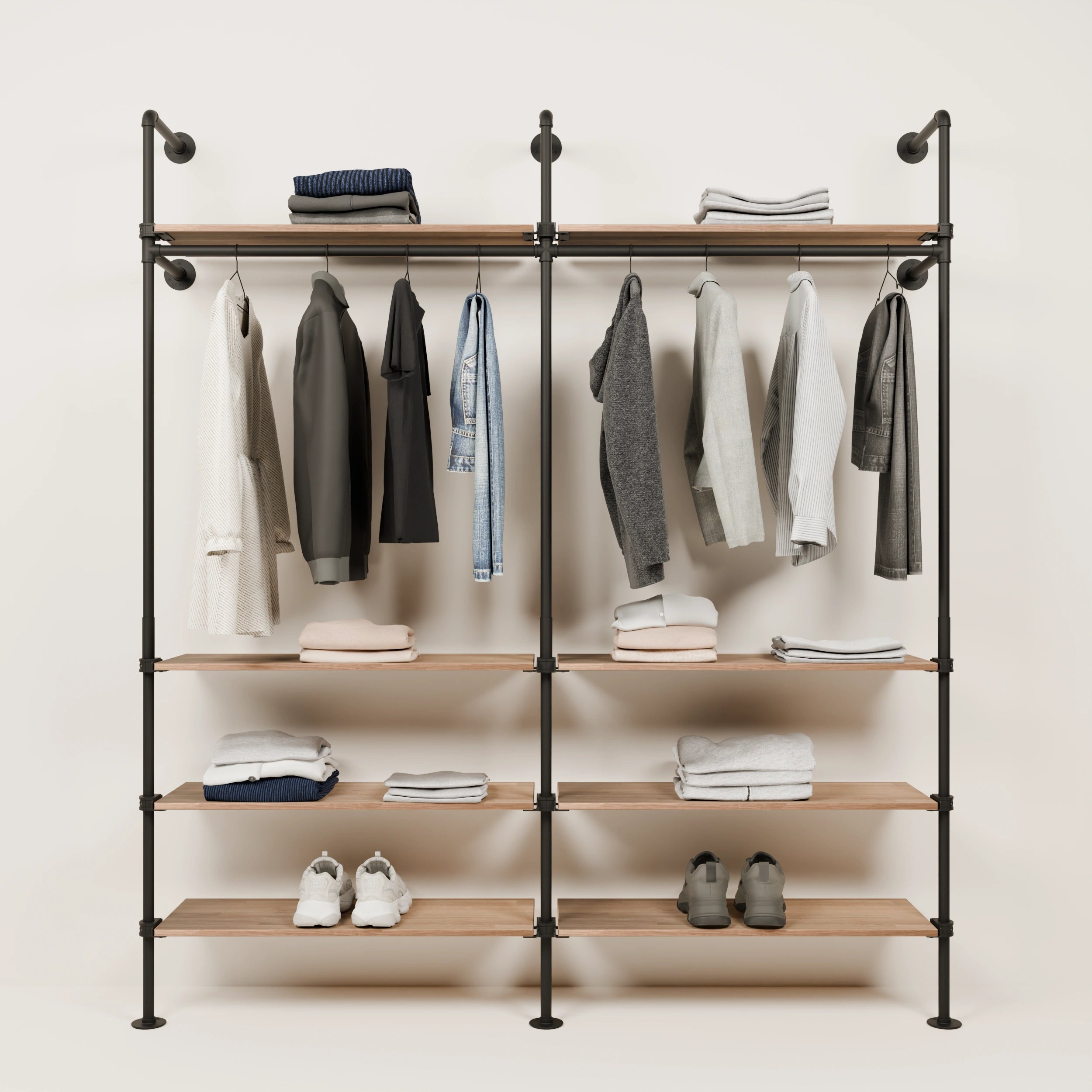 PAMO KIM 2 OAK clothes rail system