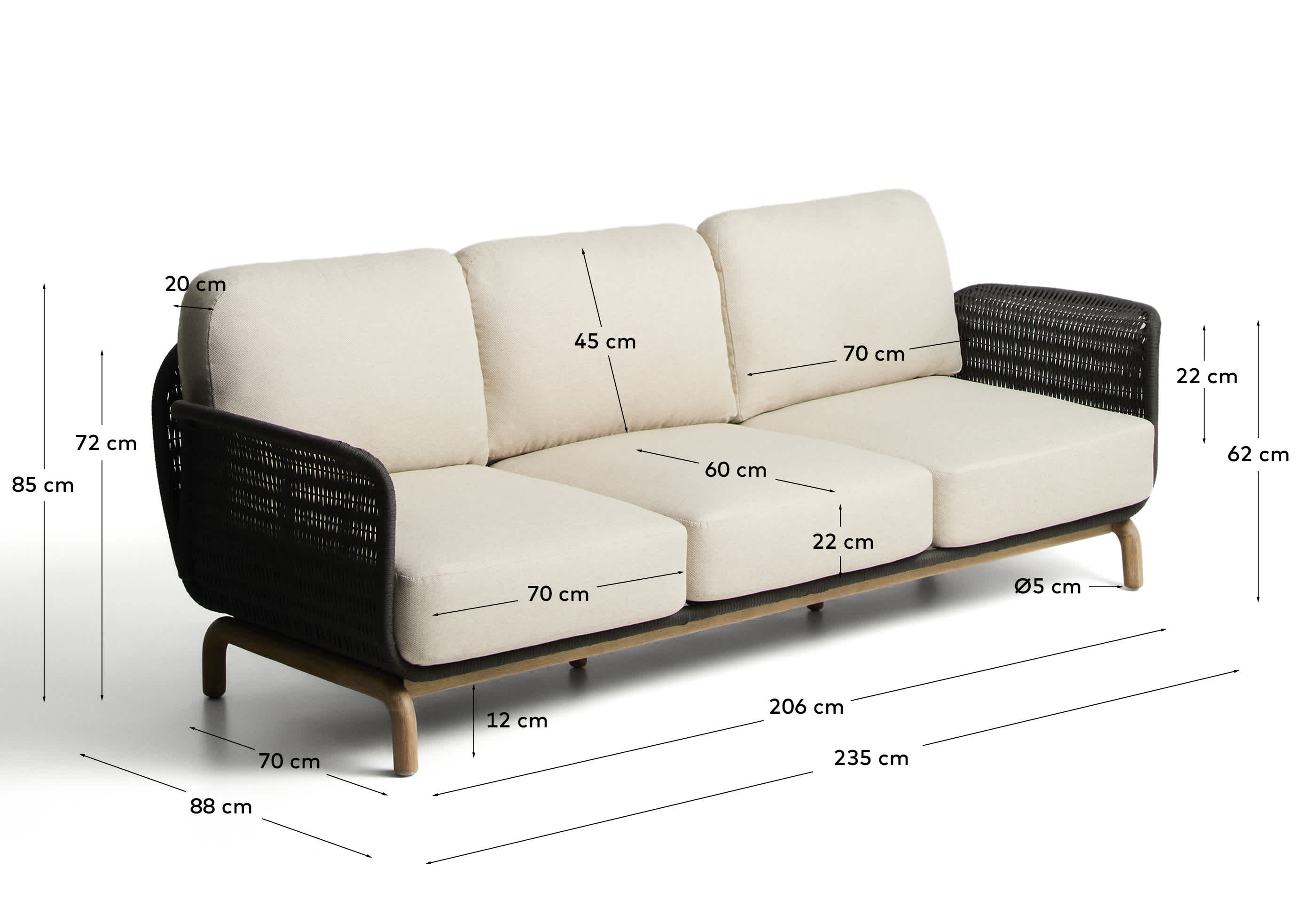 KAVE HOME Gartensofa ALIPA