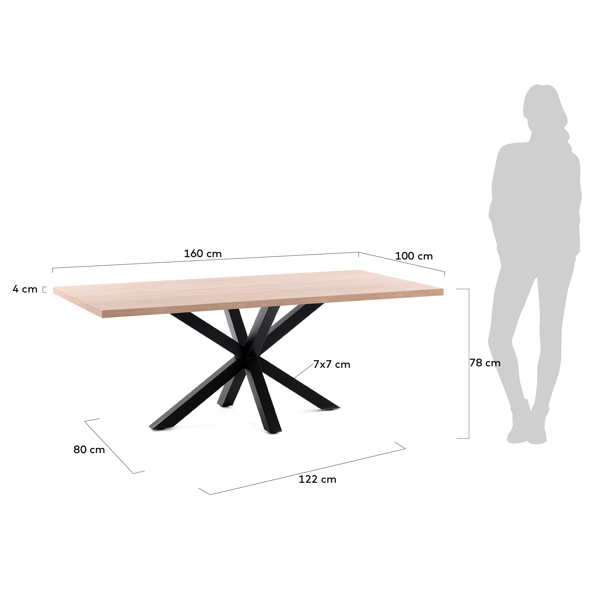 Kave Home Table de salle à manger ARGO