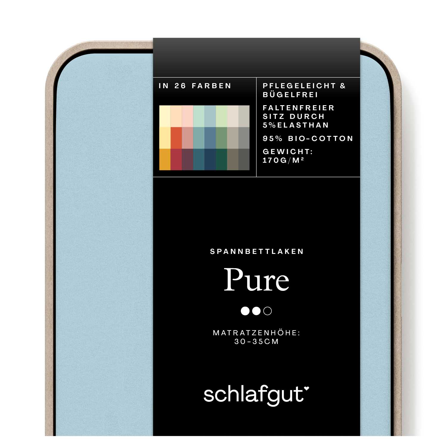 SCHLAFGUT fitted sheet PURE