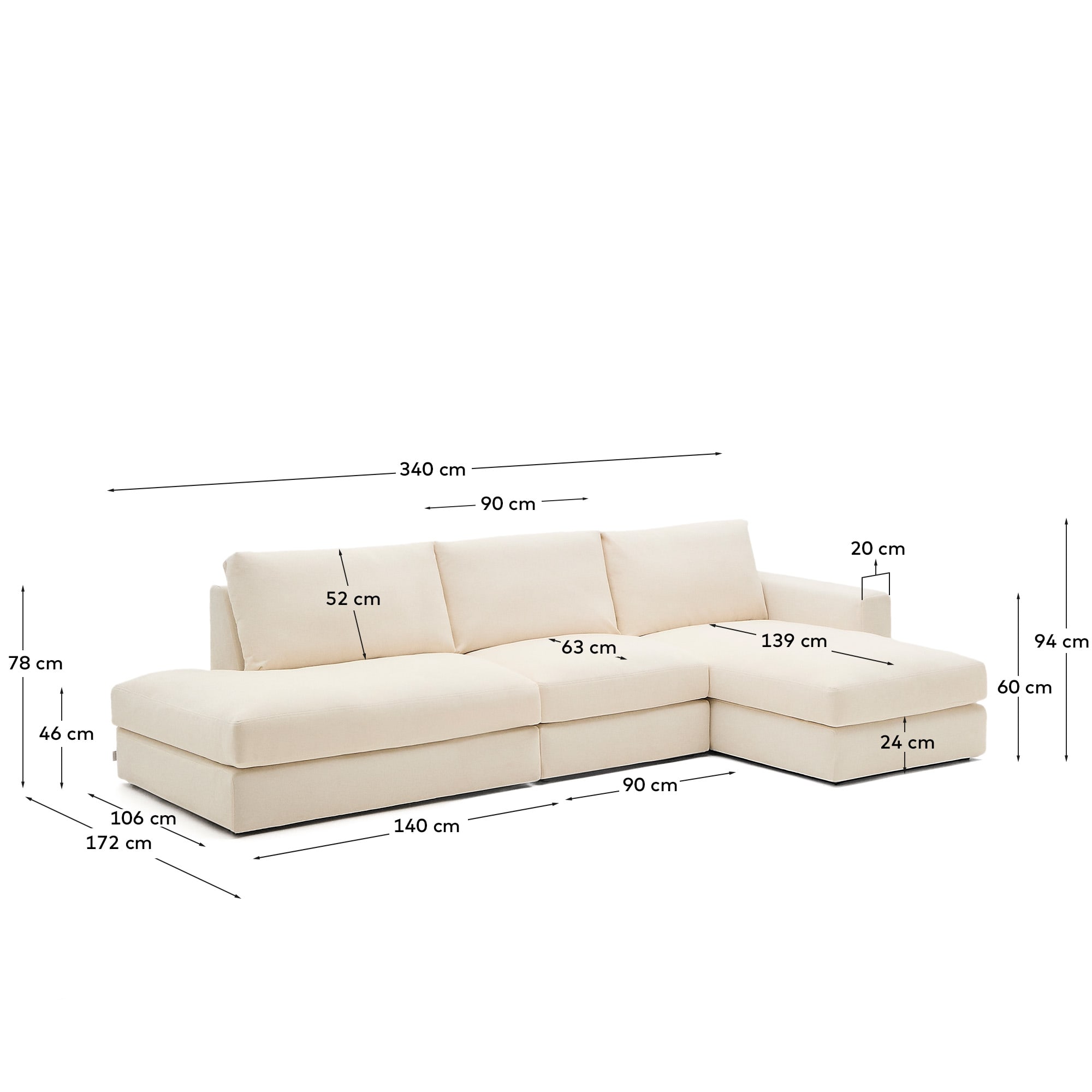 KAVE HOME Sofa ALEA