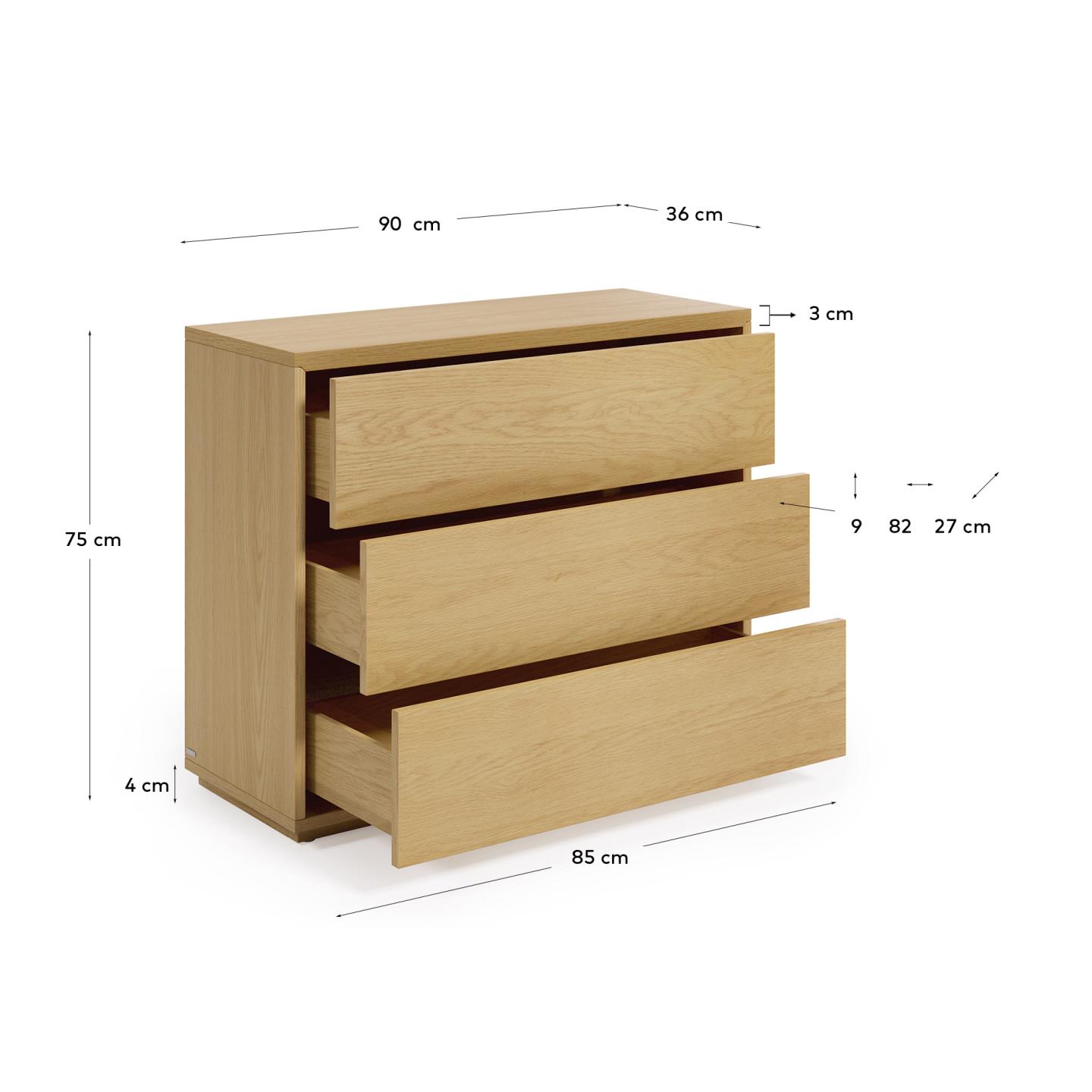 KAVE HOME ABILEN chest of drawers