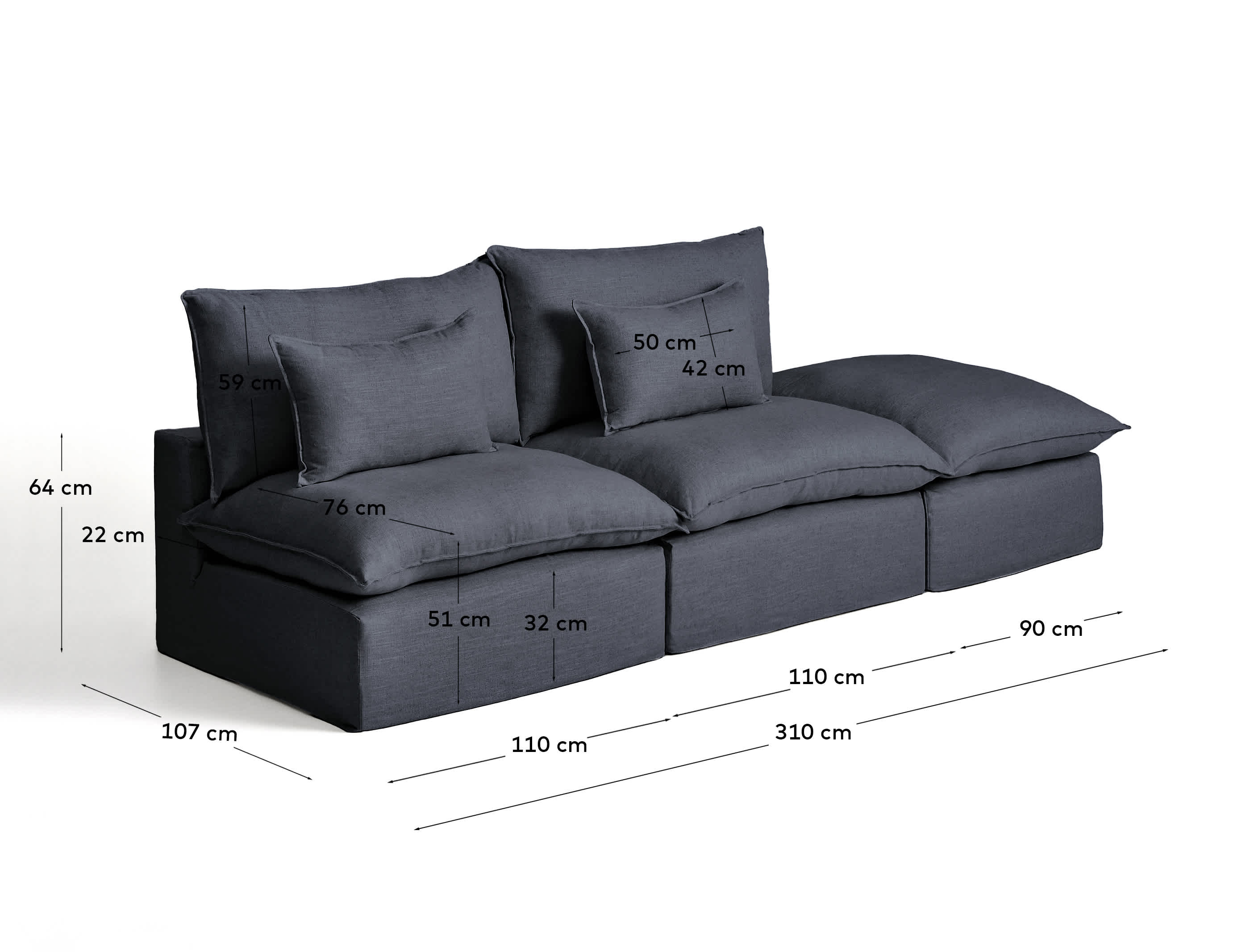 KAVE HOME Sofa ANARELA