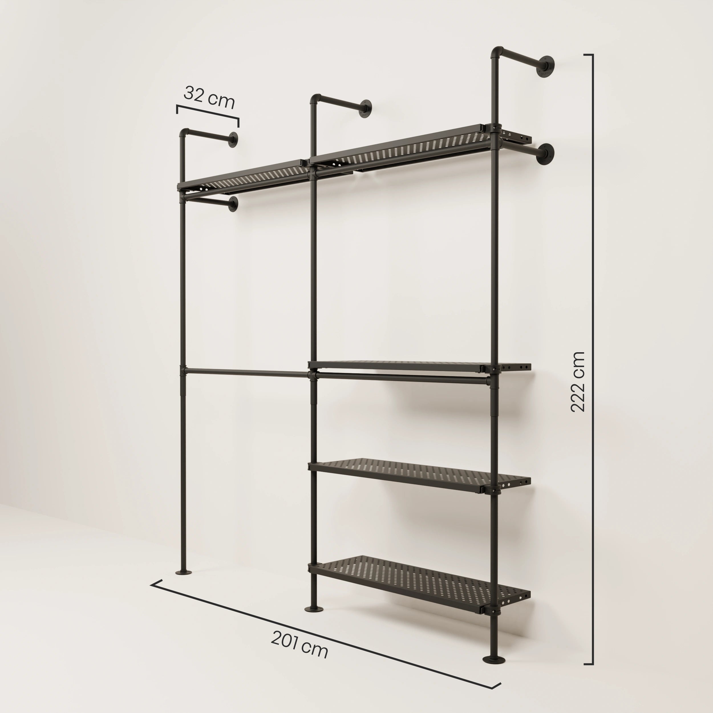PAMO KIM DOUBLE 2 METAL clothes rail system