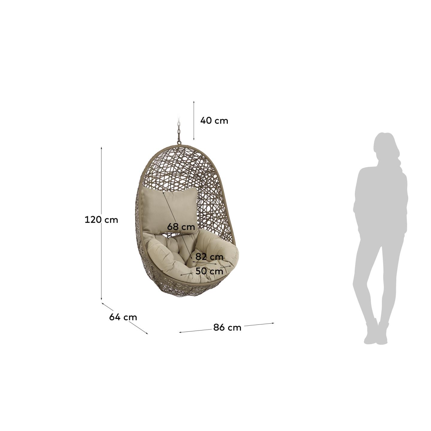 Fauteuil suspendu Kave Home « Outdoor » FLORINA