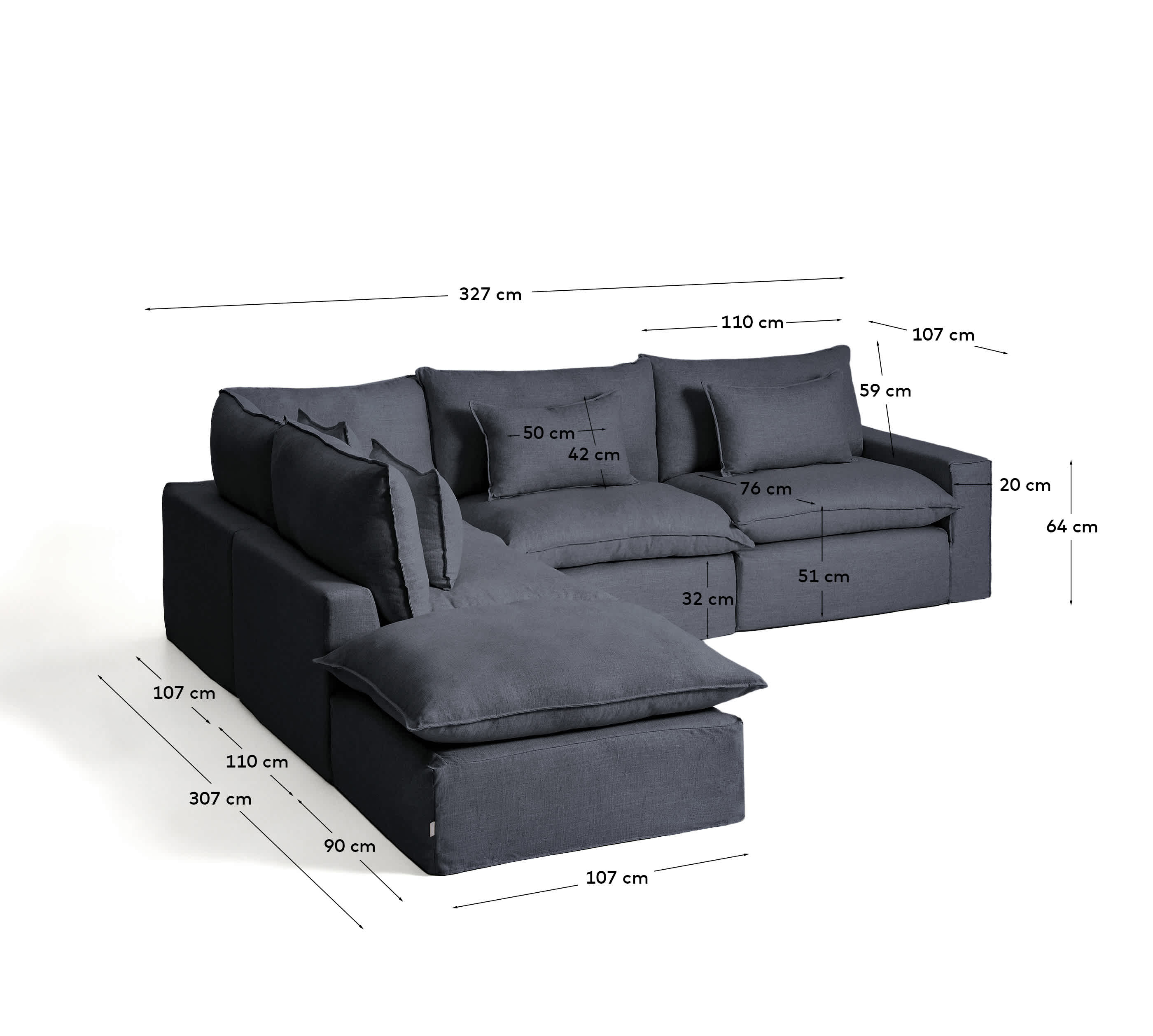 KAVE HOME Sofa ANARELA
