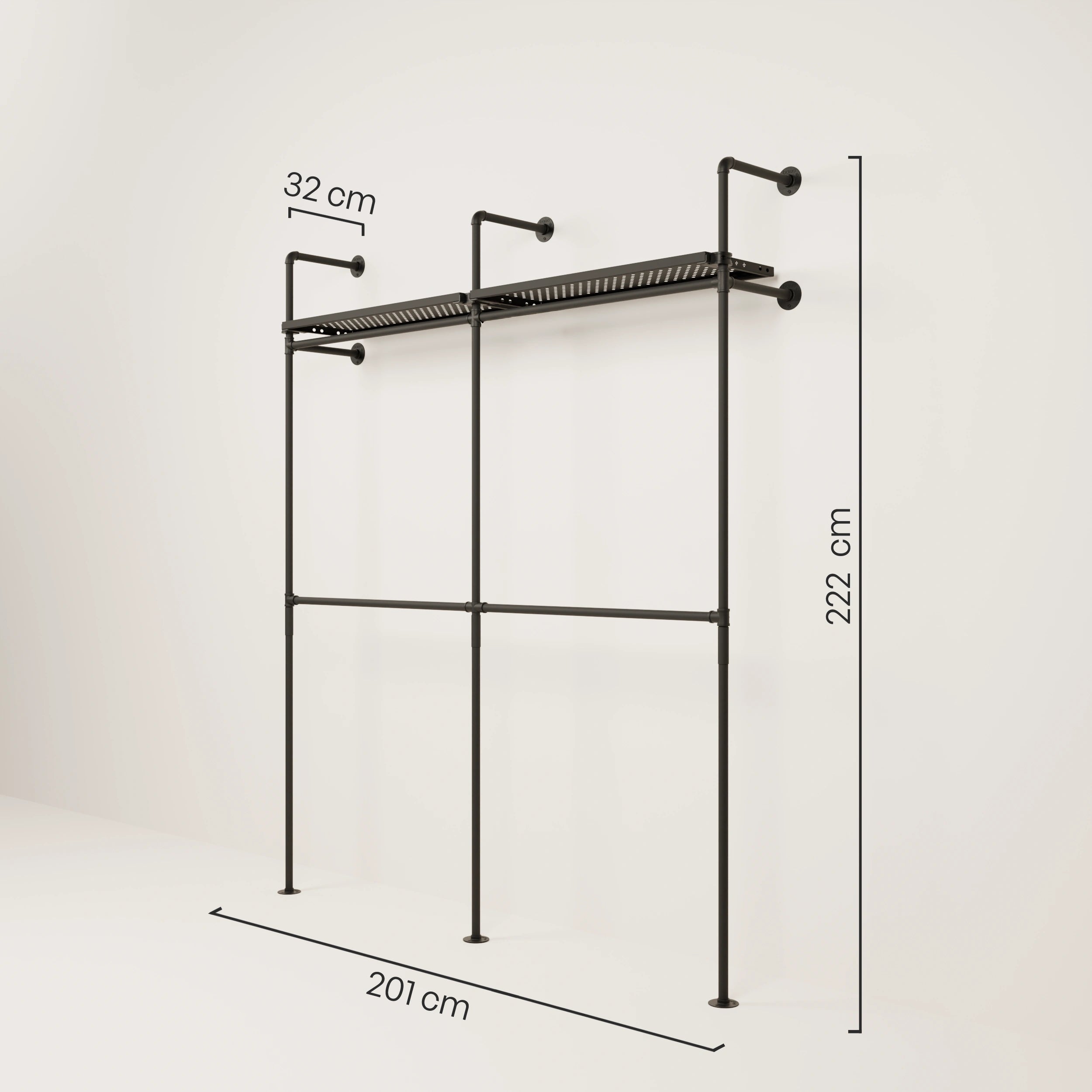 PAMO DESIGN Kleiderstangensystem KIM DOUBLE 2 METAL