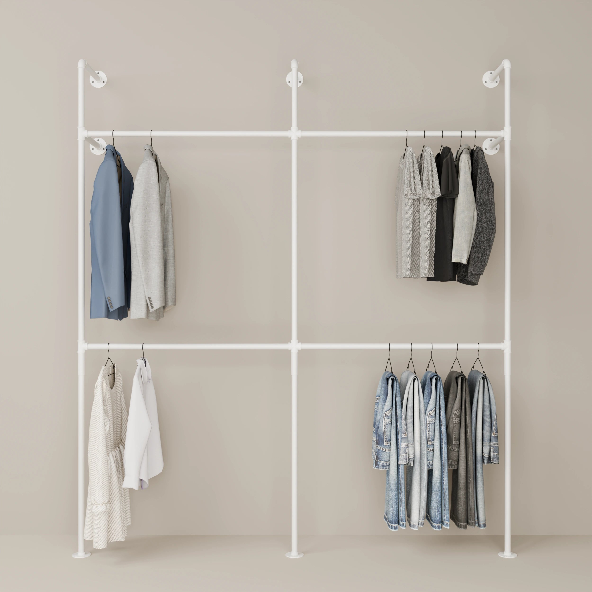 Système de tringle à vêtements PAMO KIM DOUBLE 2