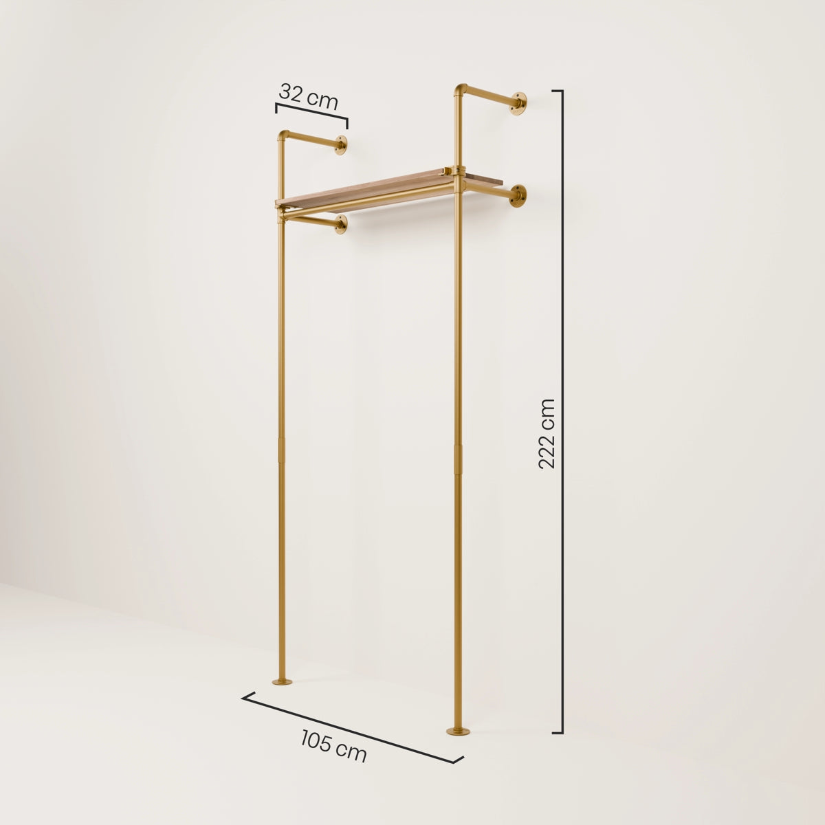 PAMO DESIGN Kleiderstangensystem KIM 1 OAK