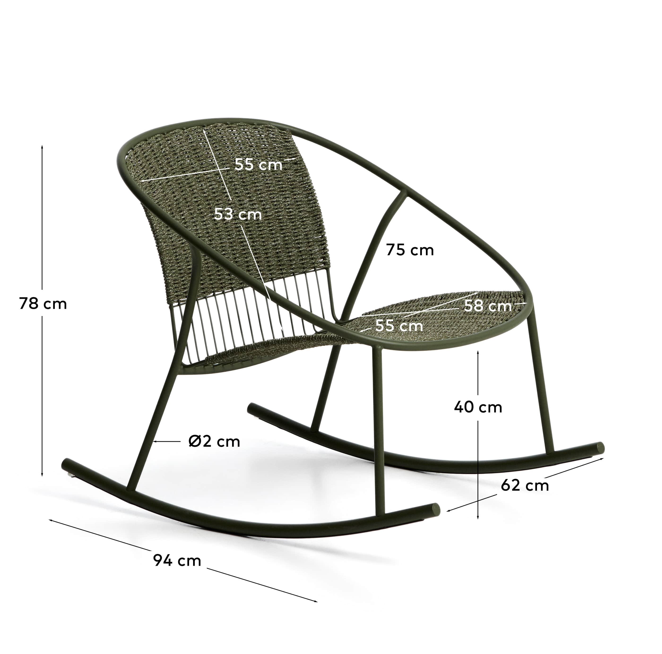 Fauteuil à bascule Kave Home « Outdoor » ATRANI