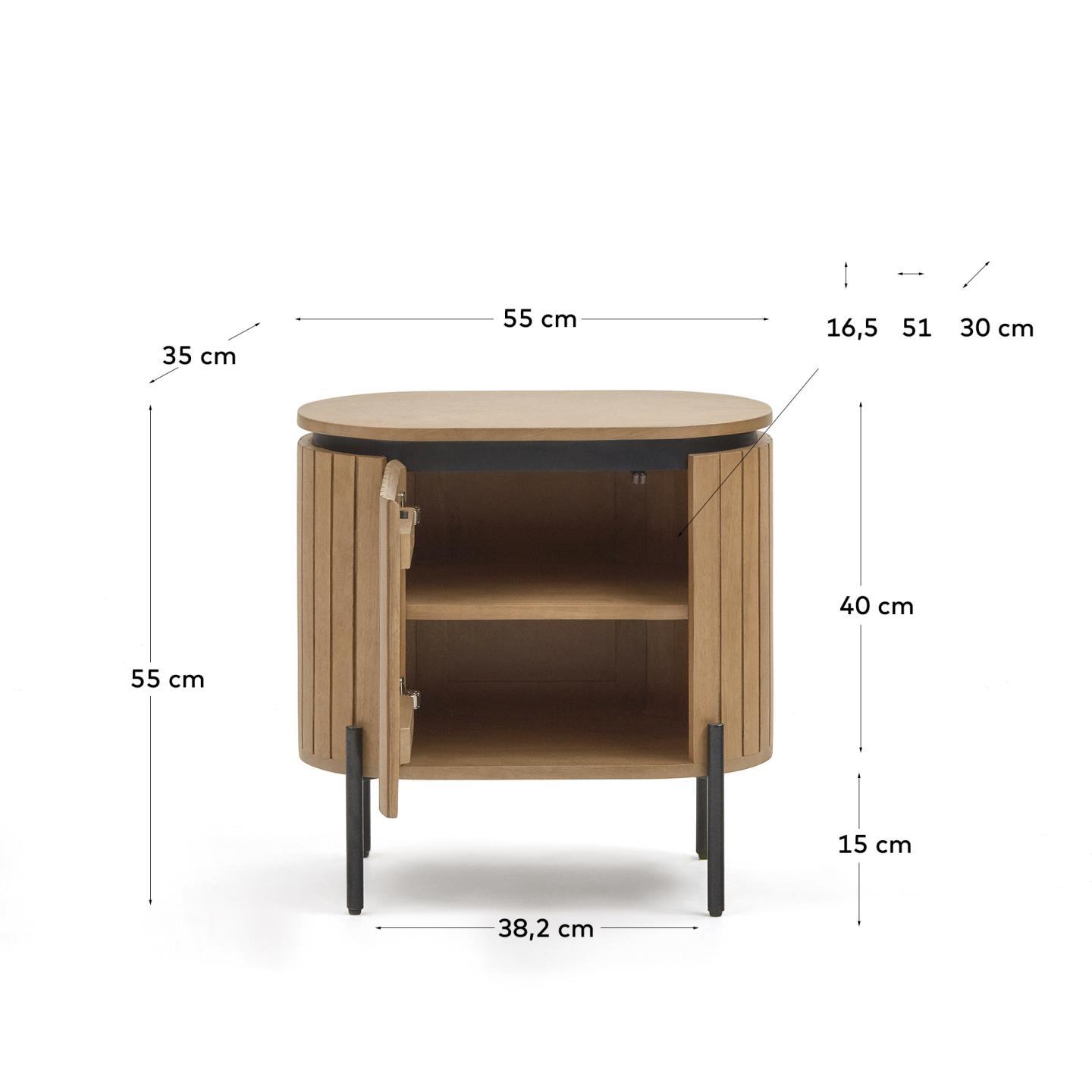 KAVE HOME LICIA bedside table KAVE HOME Nachttisch LICIA