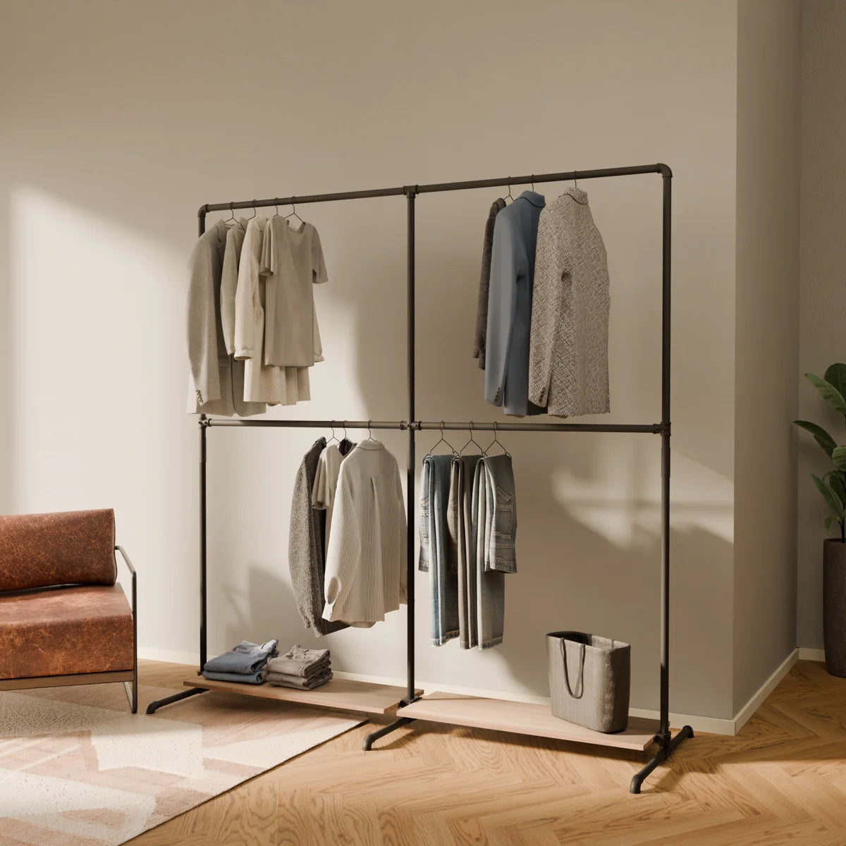 PAMO Kleiderständer LAS 2 OAK