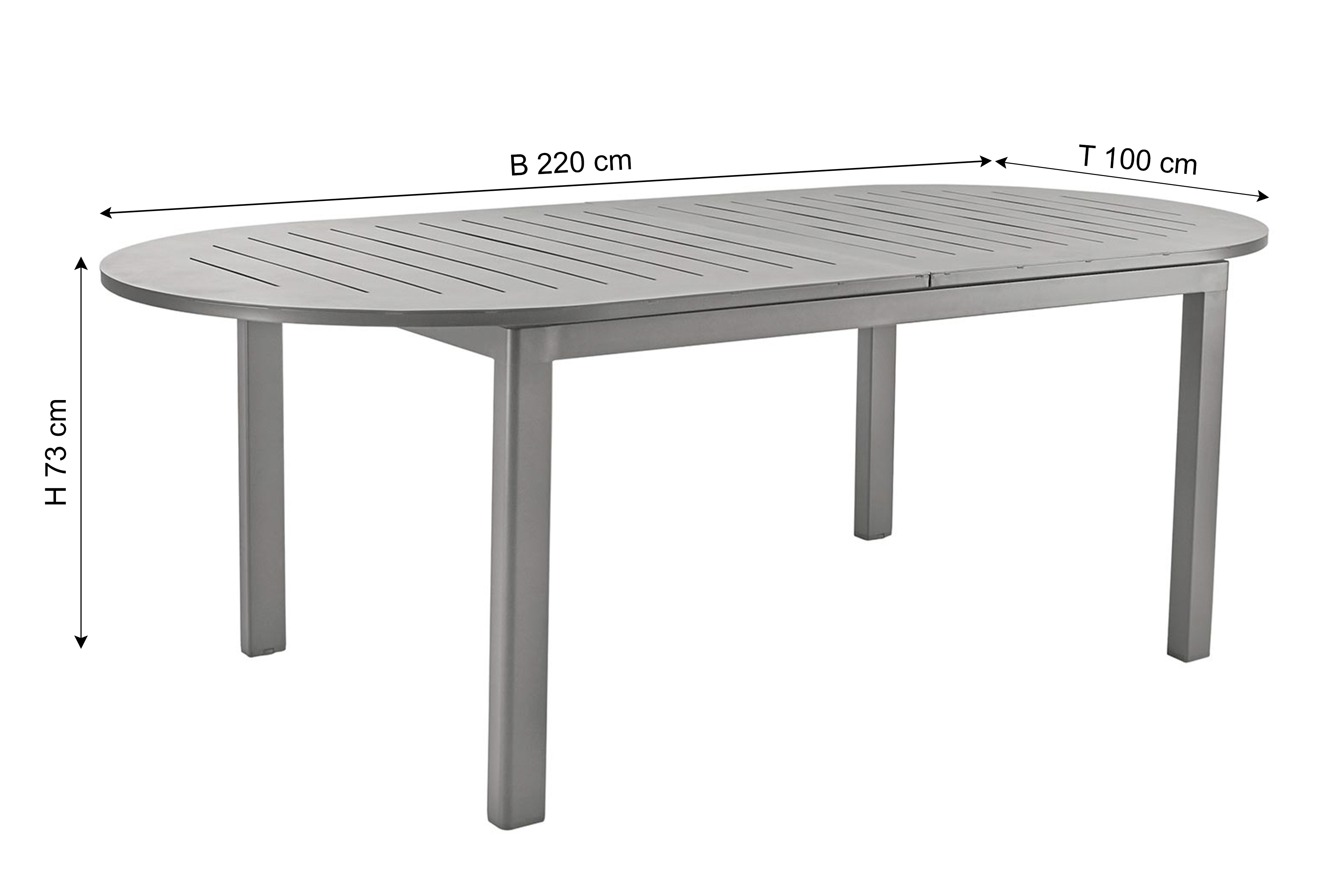 BRAFAB Gartentisch LOMMA ELIPSE