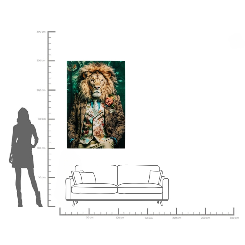 KARE glass picture MISTER LION