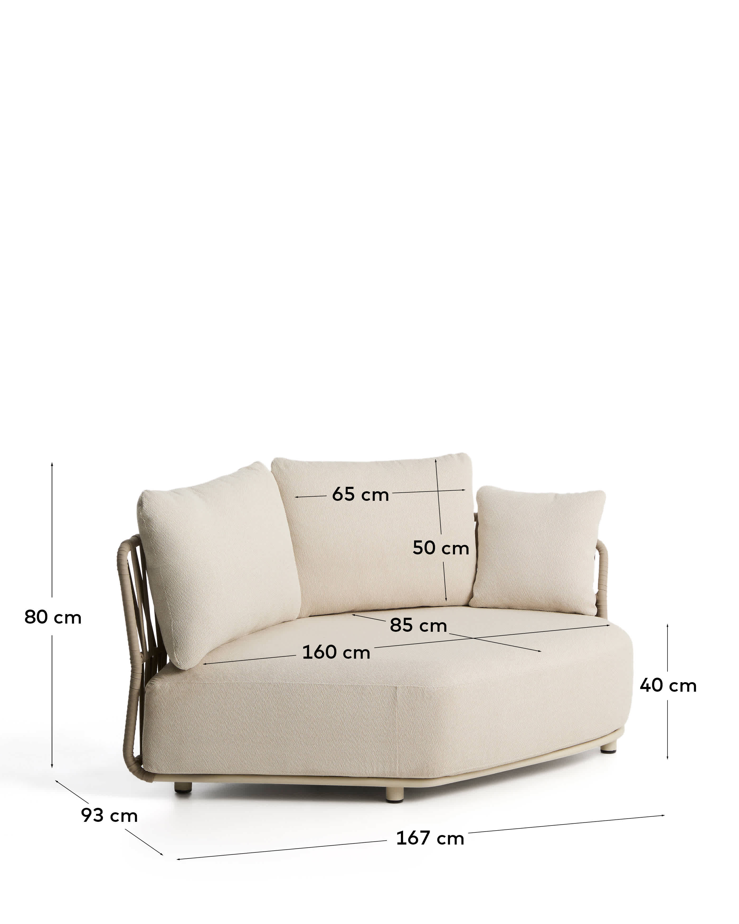 Canapé de jardin modulaire OSANI de Kave Home