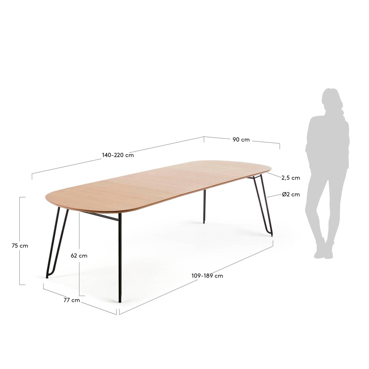 KAVE HOME Table de salle à manger NOVAC