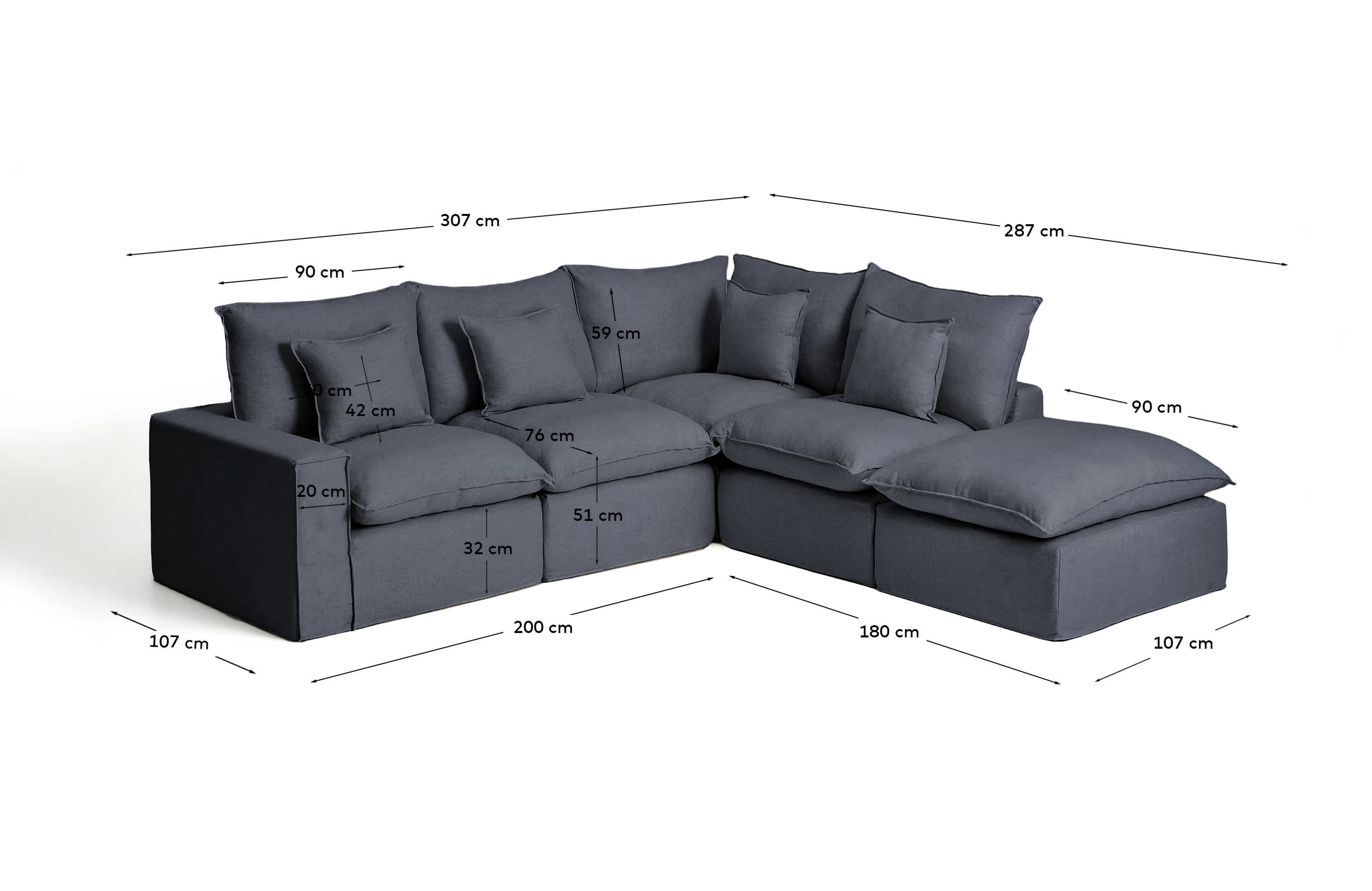 KAVE HOME Sofa ANARELA
