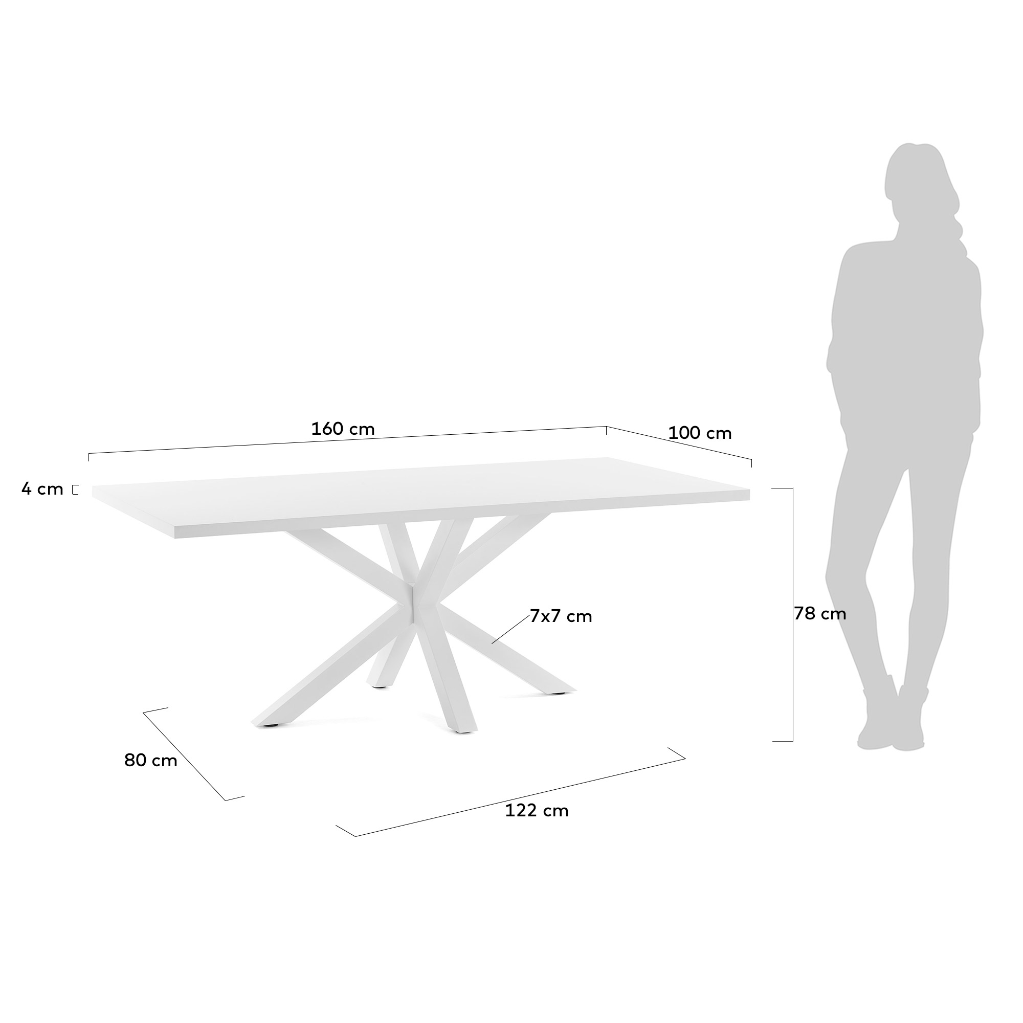 Kave Home Table de salle à manger ARGO