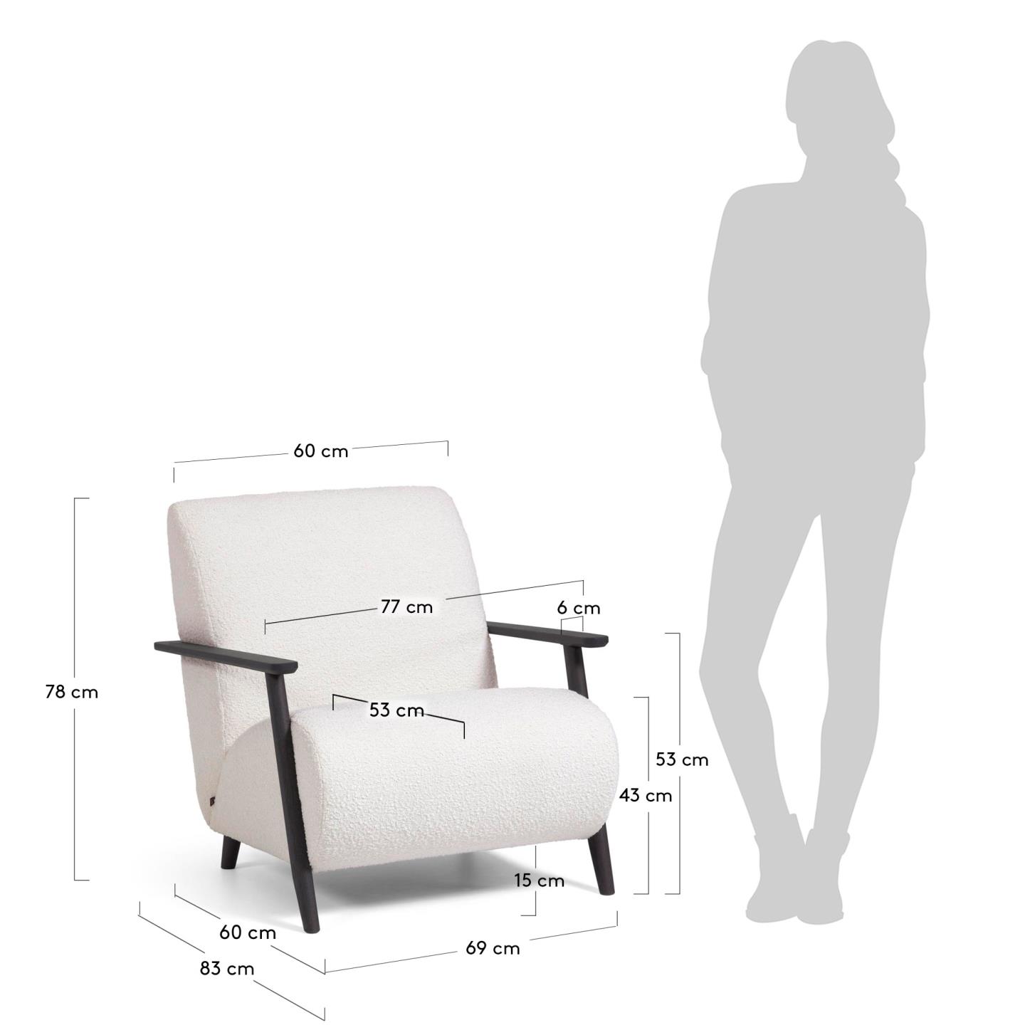 KAVE HOME Fauteuil MEGHAN