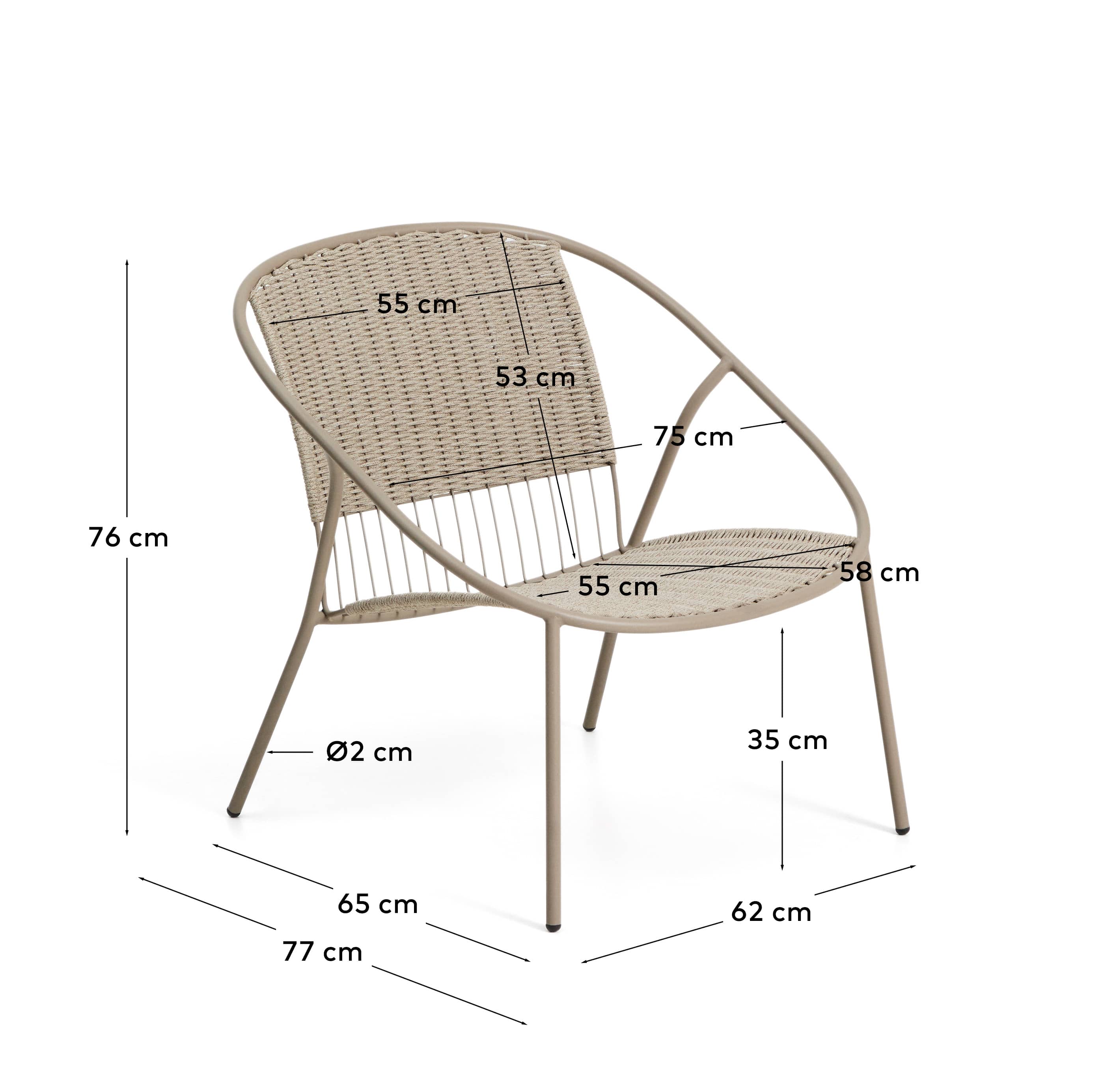 Kave Home ATRANI Garden Armchair